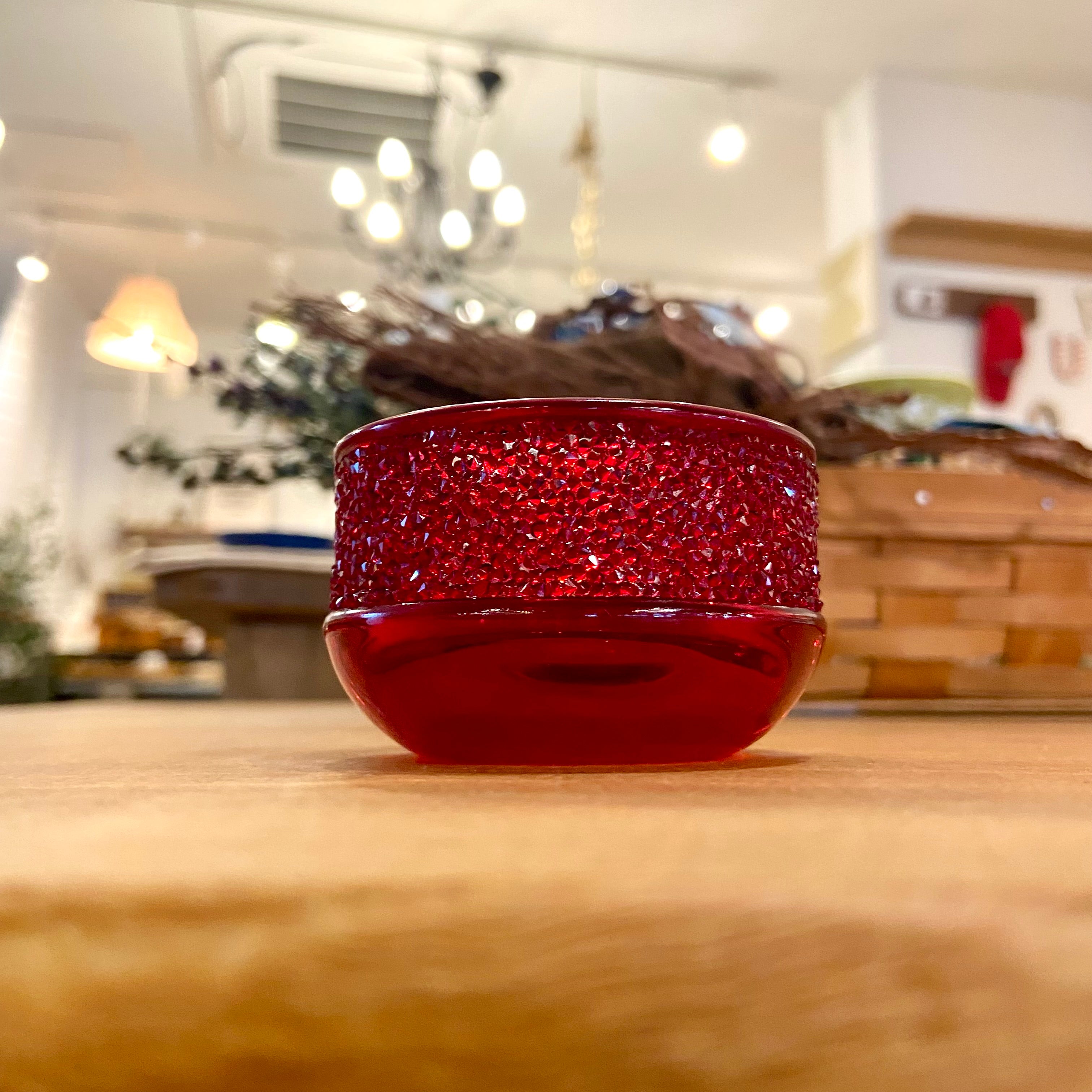 スワロフスキー / SWAROVSKI Shimme Tea Light Red キャンドルホルダー