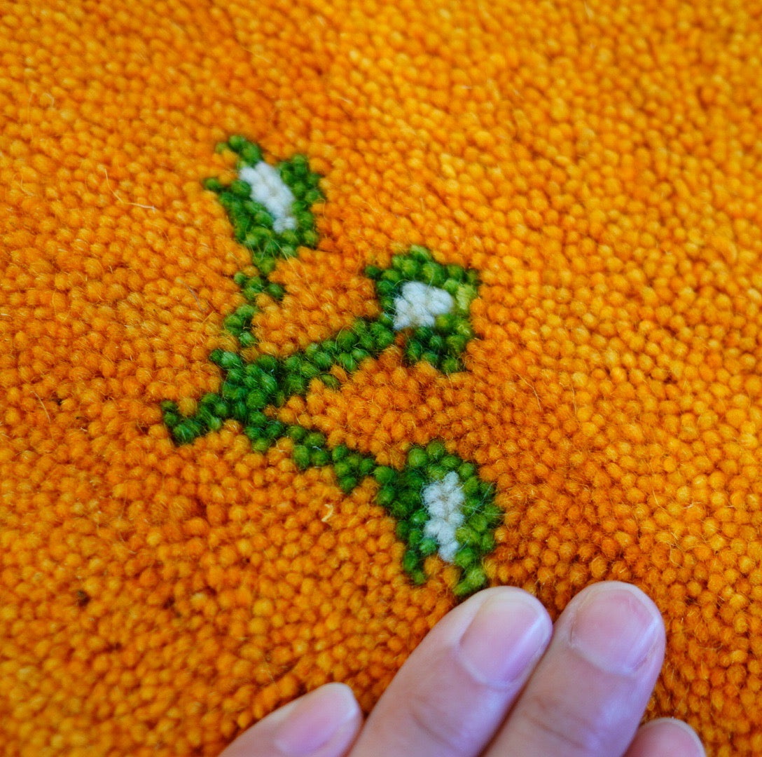 ギャッベ 120×40 オレンジ ラグ マット