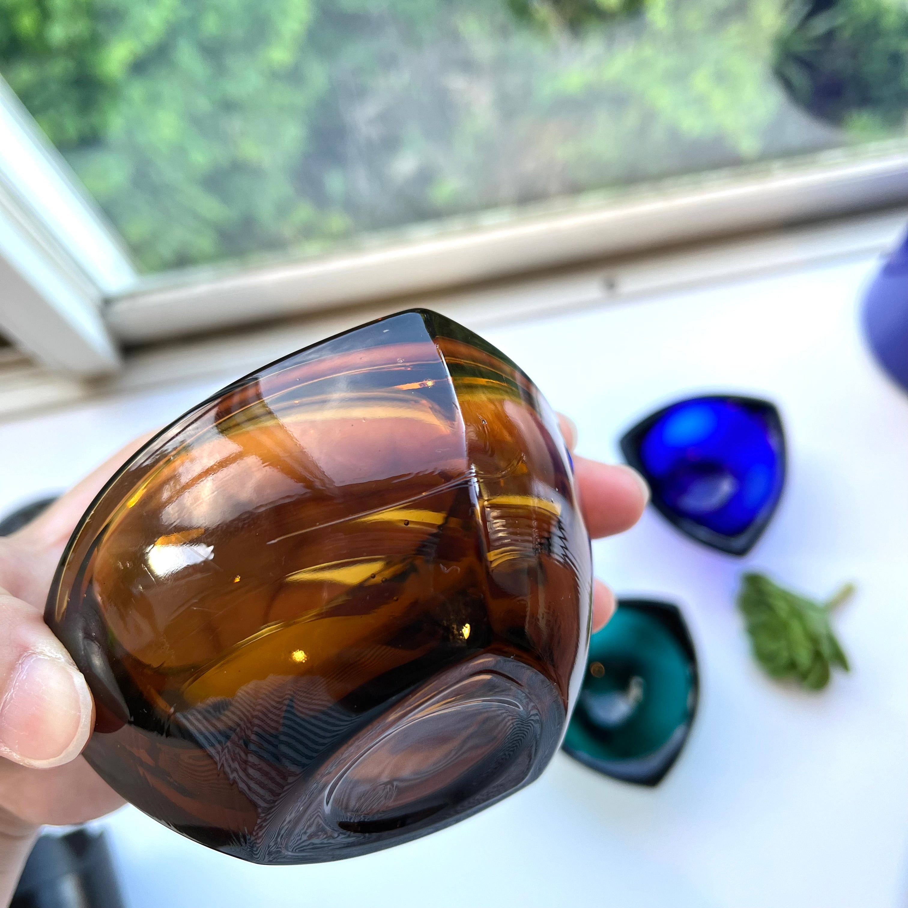 ヌータヤルヴィ / Nuutajarvi  カイ・フランク / Kaj Franck  ガラスボウル 三角トレイ 3点セット【5】 北欧ヴィンテージ