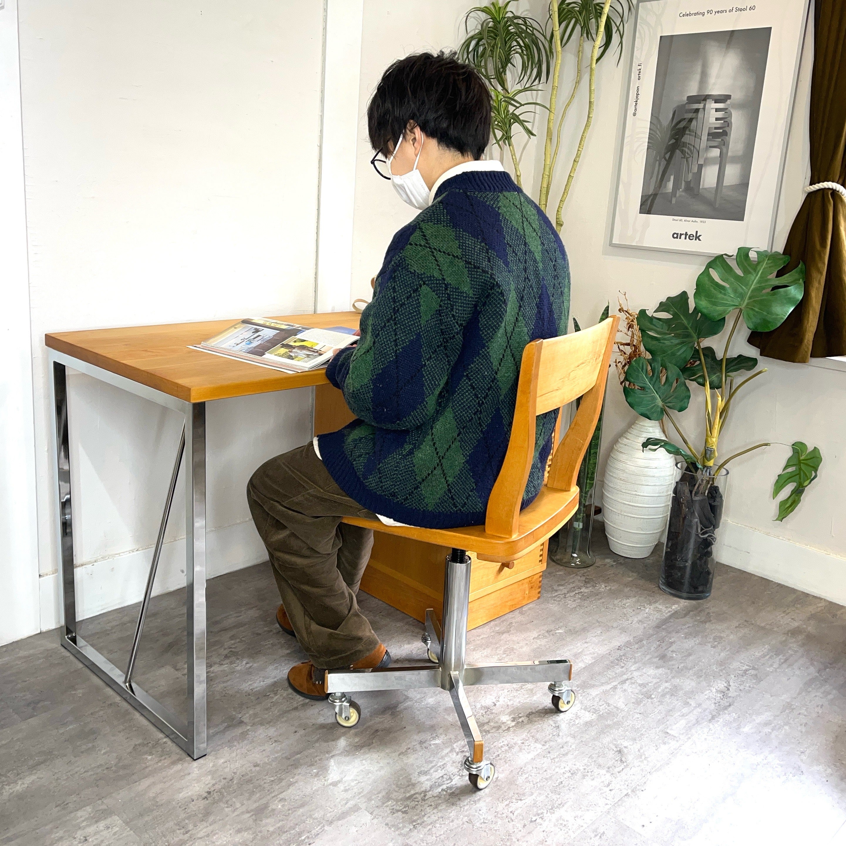 イクスス / ikususu 片袖デスク DE-105 & チェア IXC-11A セット