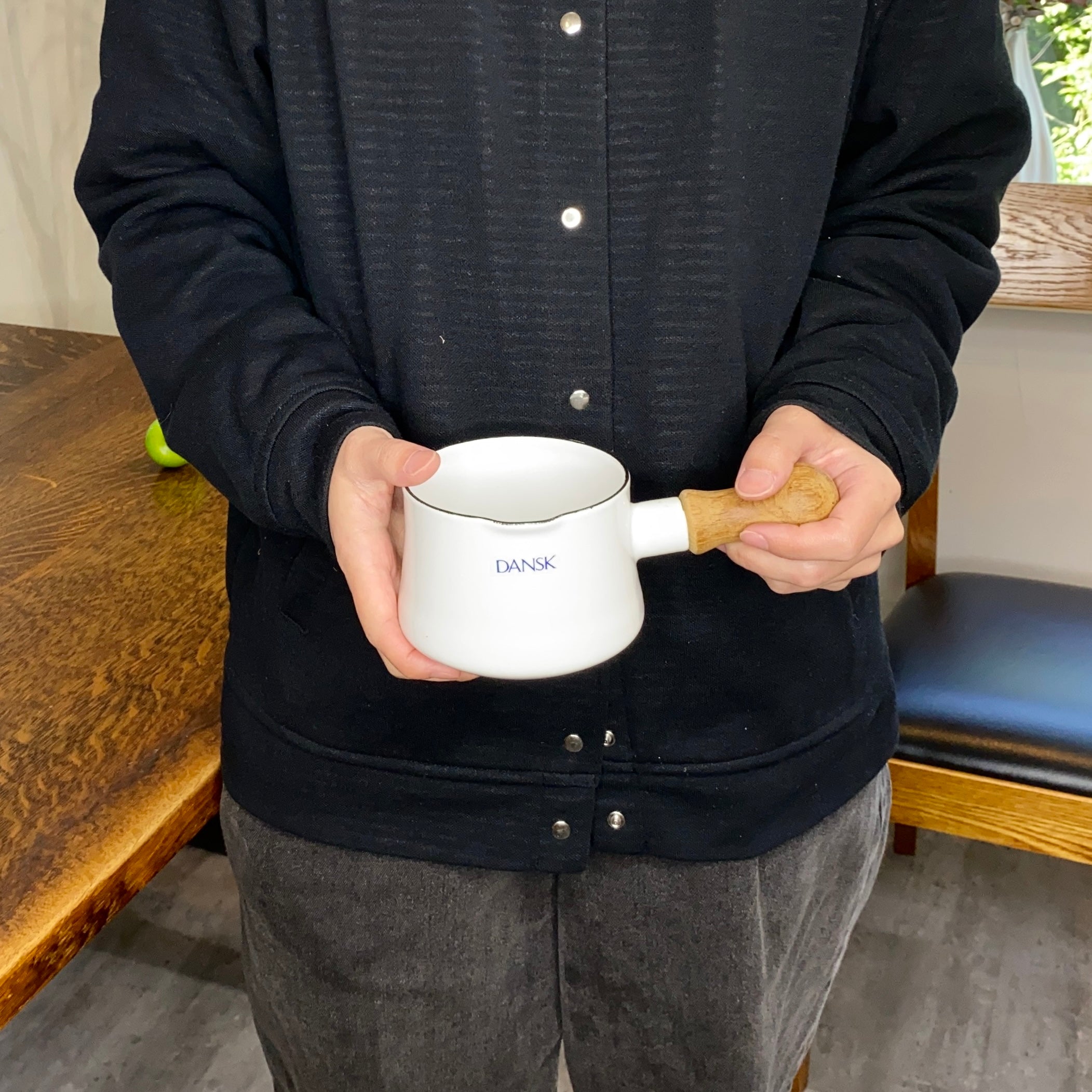 ダンスク / DANSK コベンスタイル ホーロー 片手鍋 ミルクパン ホワイト