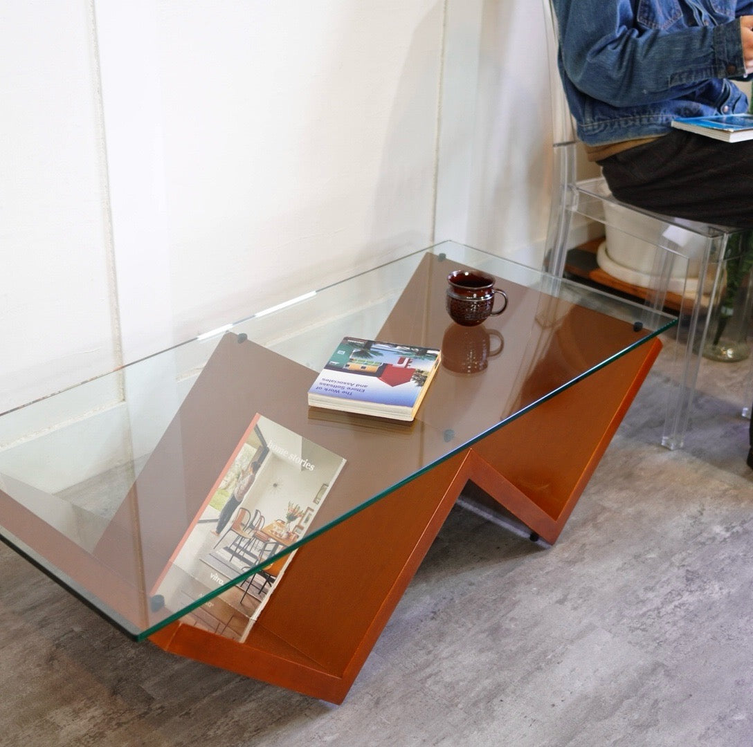 アルフレックス / arflex モンターニャ ガラステーブル ローテーブル 川崎文男