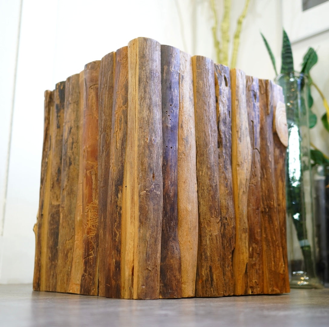 ウッドスツール サイドテーブル 無垢材