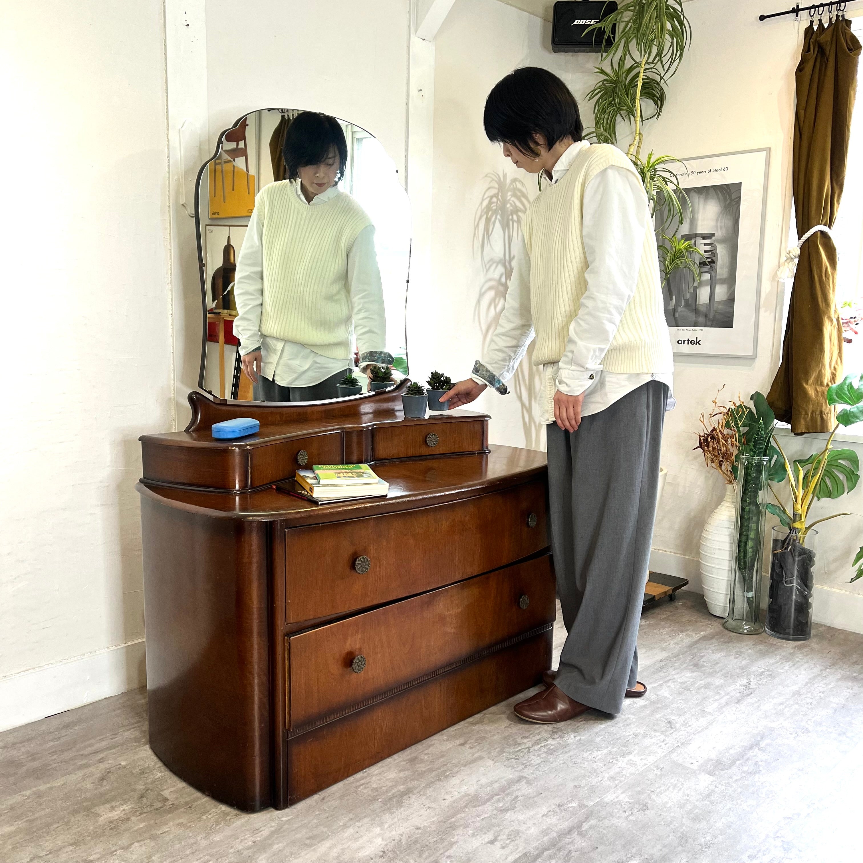 HGS Goldwyn Funiture ドレッシングチェスト ドレッサー ミラーチェスト 英国アンティーク ヴィンテージ