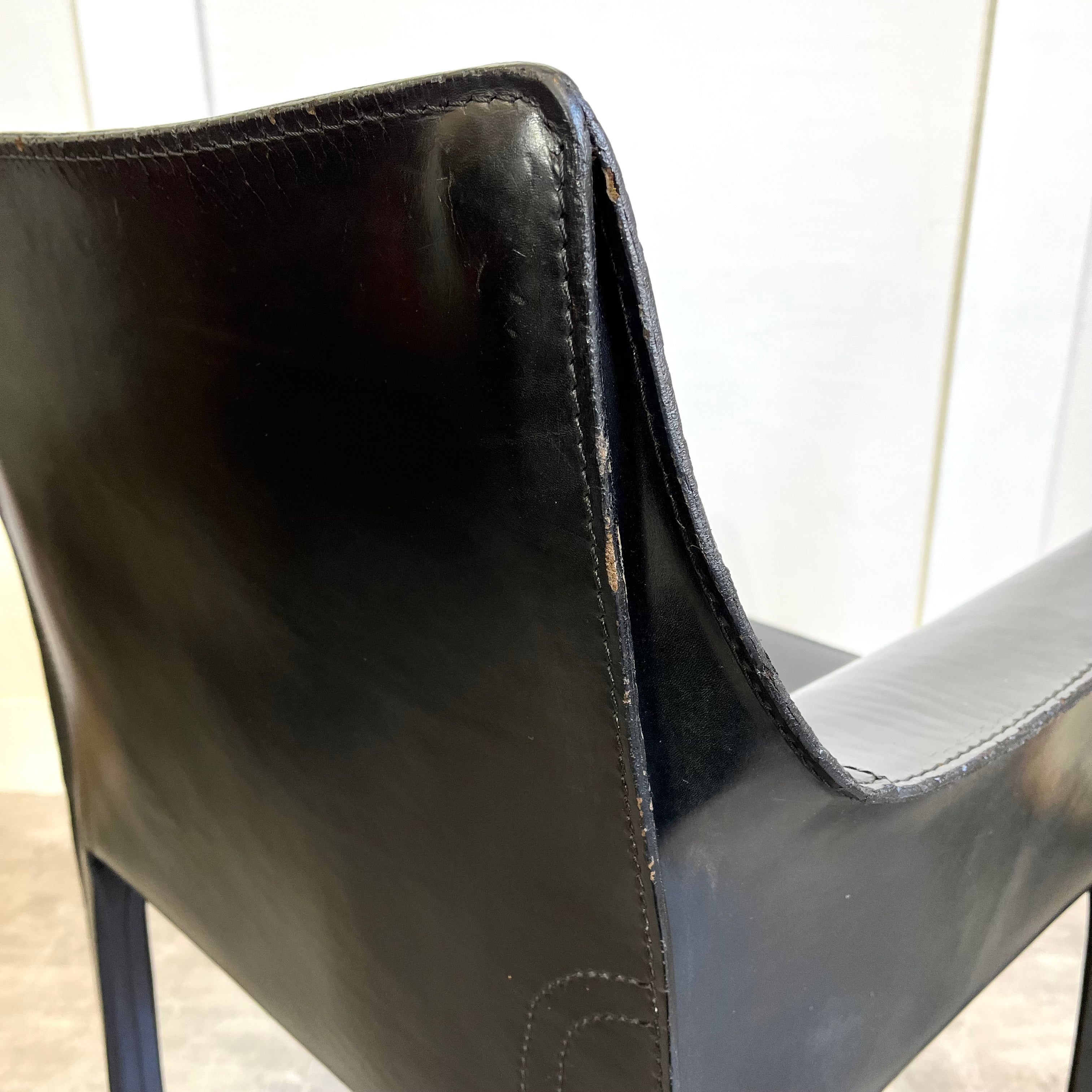 カッシーナ / Cassina キャブ / CAB アームチェア 413 黒 マリオ・ベリーニ