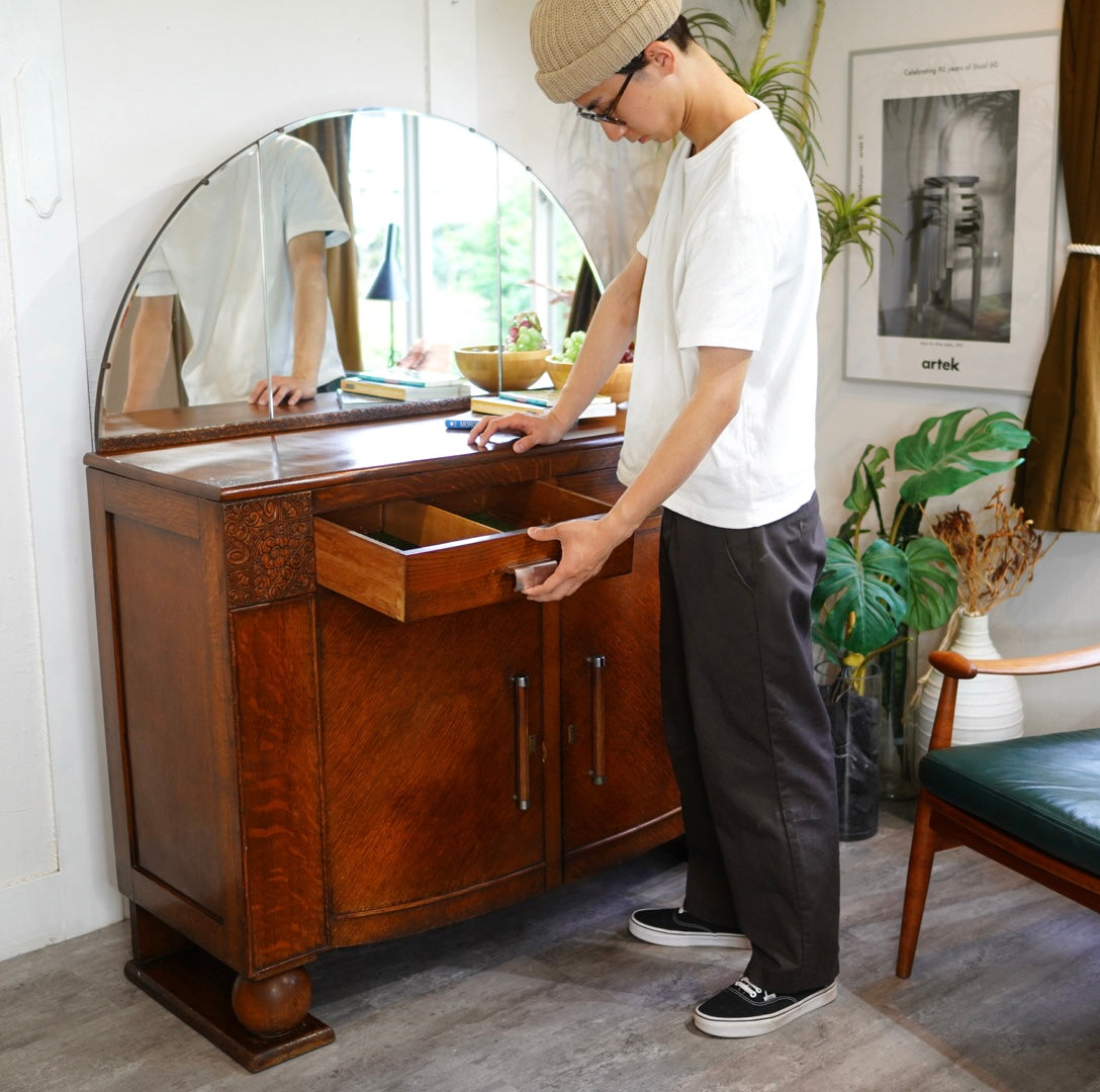 ドレッシングチェスト ドレッサー ミラーチェスト 英国 ブリティッシュアンティーク