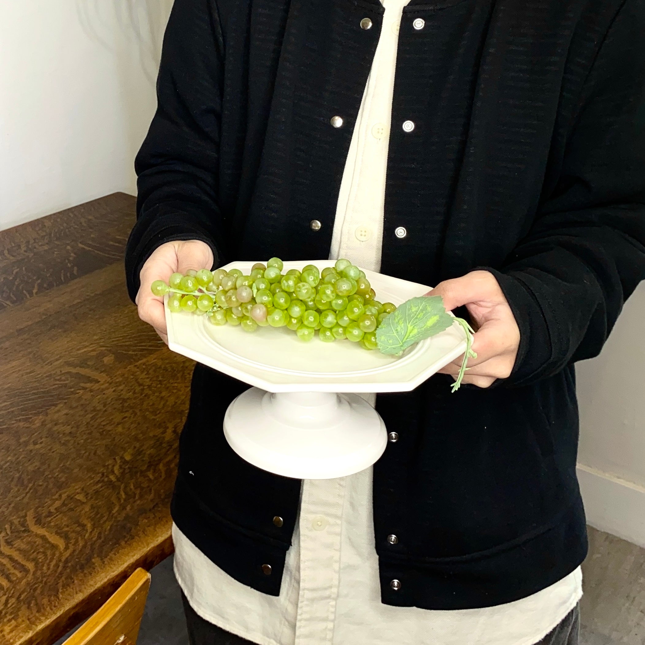 濱岡健太郎 八角コンポート 21cm オクトゴナル ホワイト ケーキ台