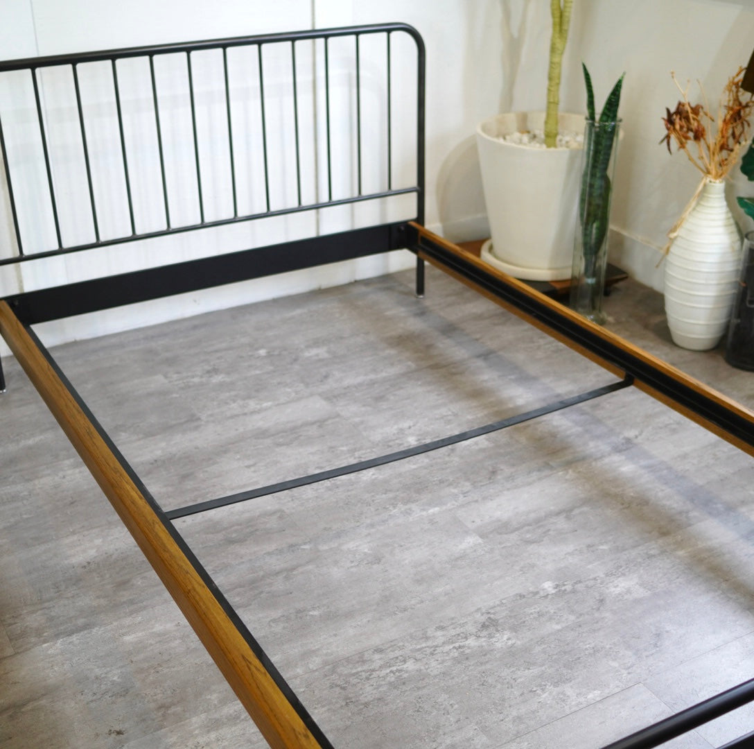 ジャーナルスタンダードファニチャー/JOURNAL STANDARD FURNITURE サンクベッド/SENS BED セミダブル アイアンフレーム オーク材