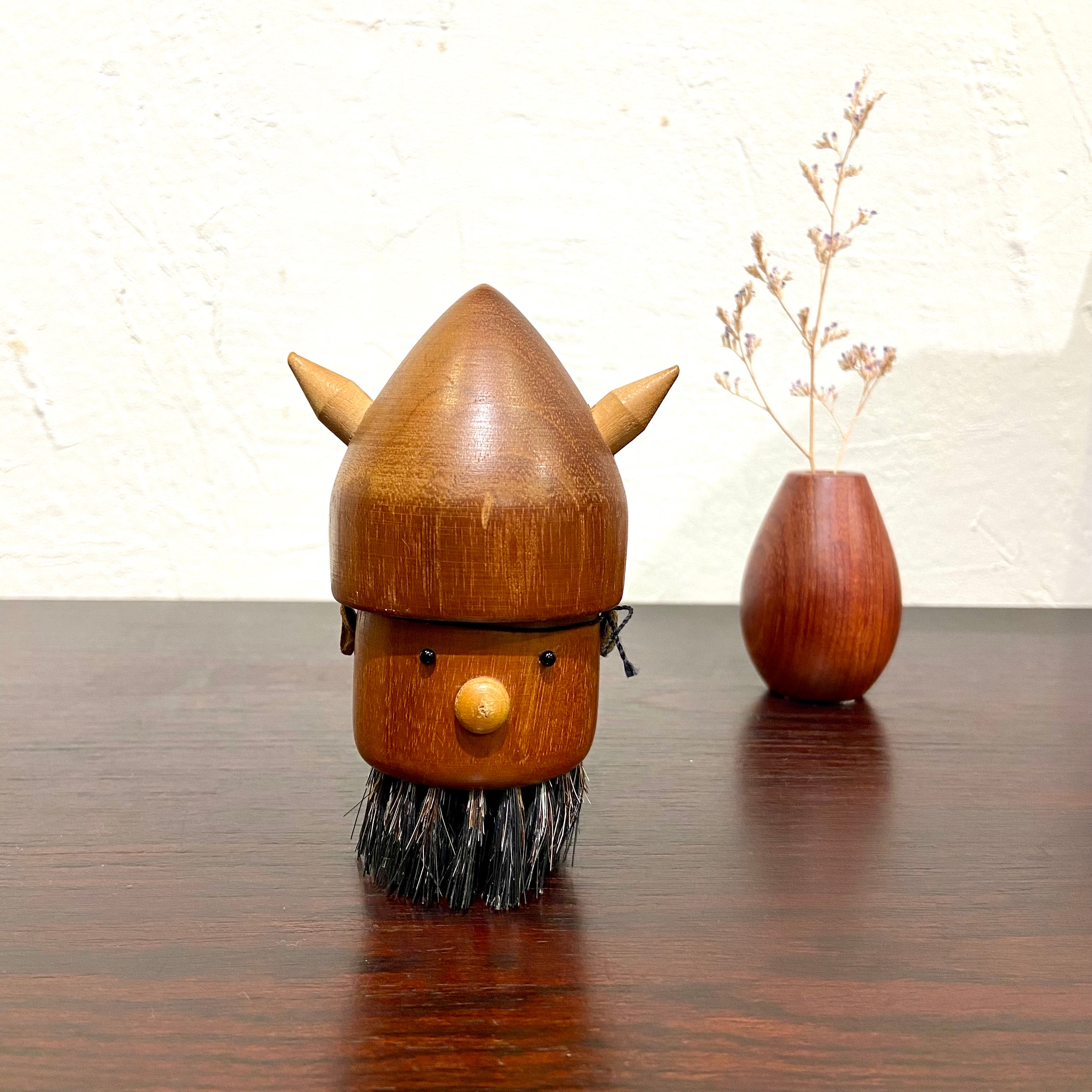 バイキング 洋服ブラシ 人形 置物 ヴィンテージ