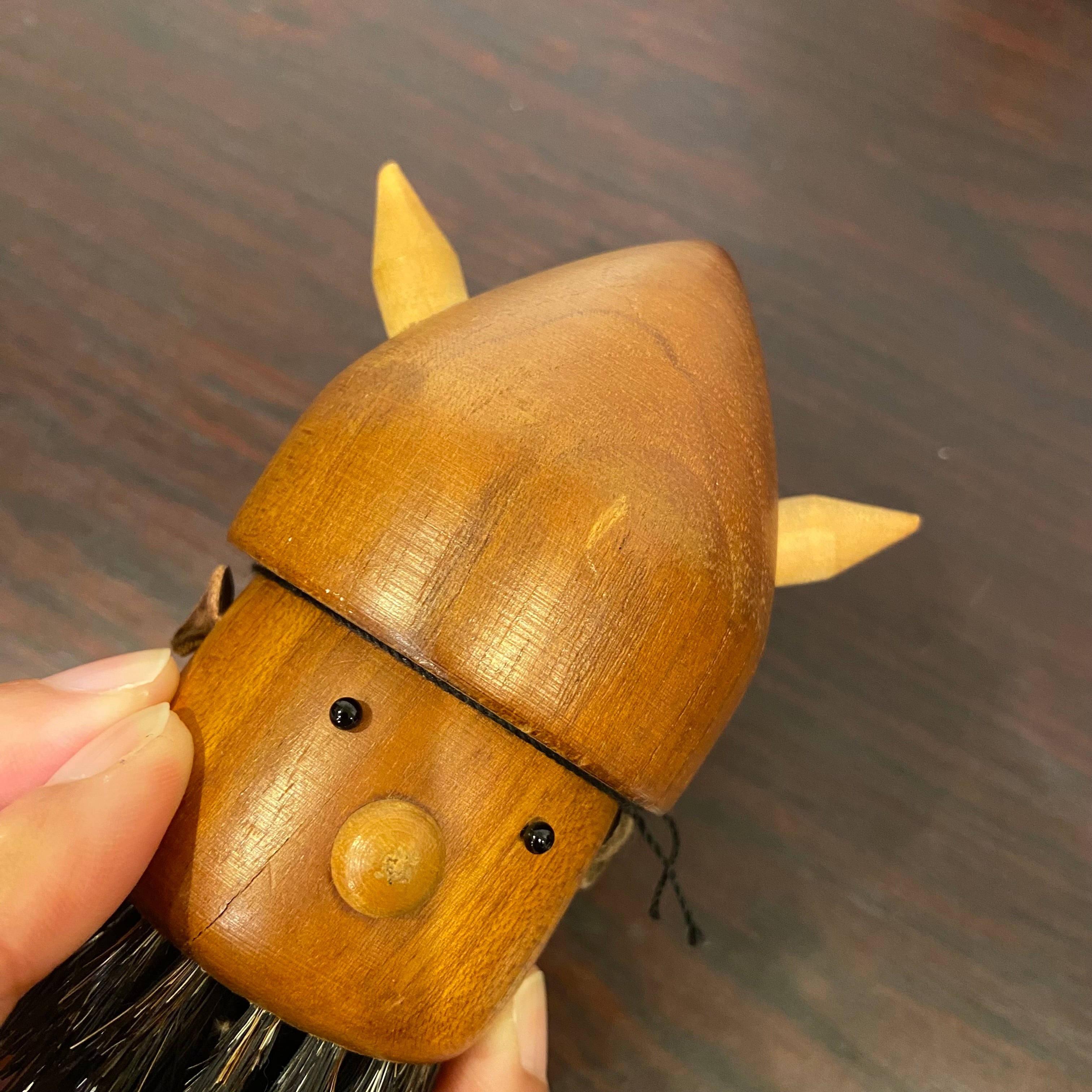 バイキング 洋服ブラシ 人形 置物 ヴィンテージ