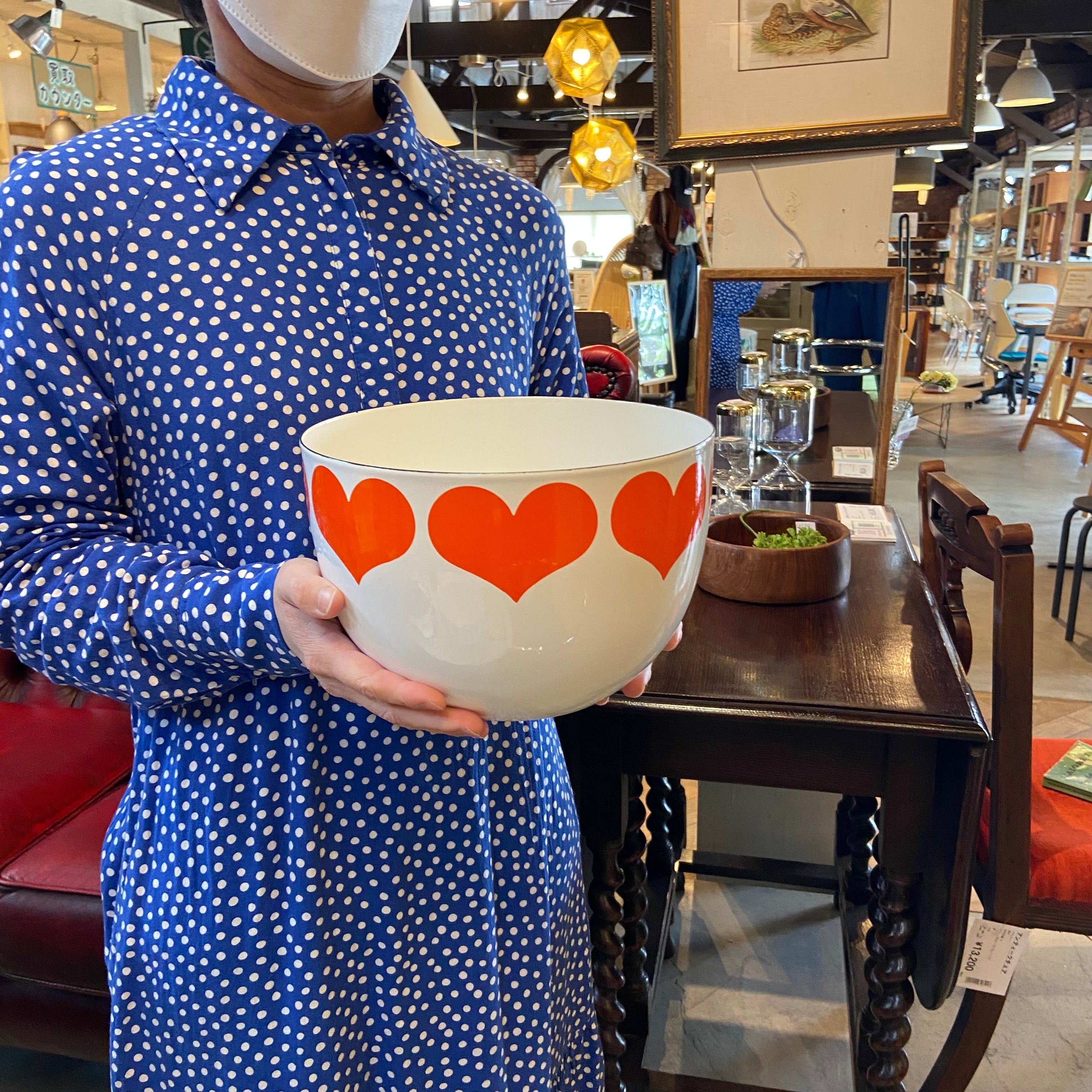 アラビア・フィネル / ARABIA・FINEL ハート柄 ボウル カイ・フランク ヴィンテージ