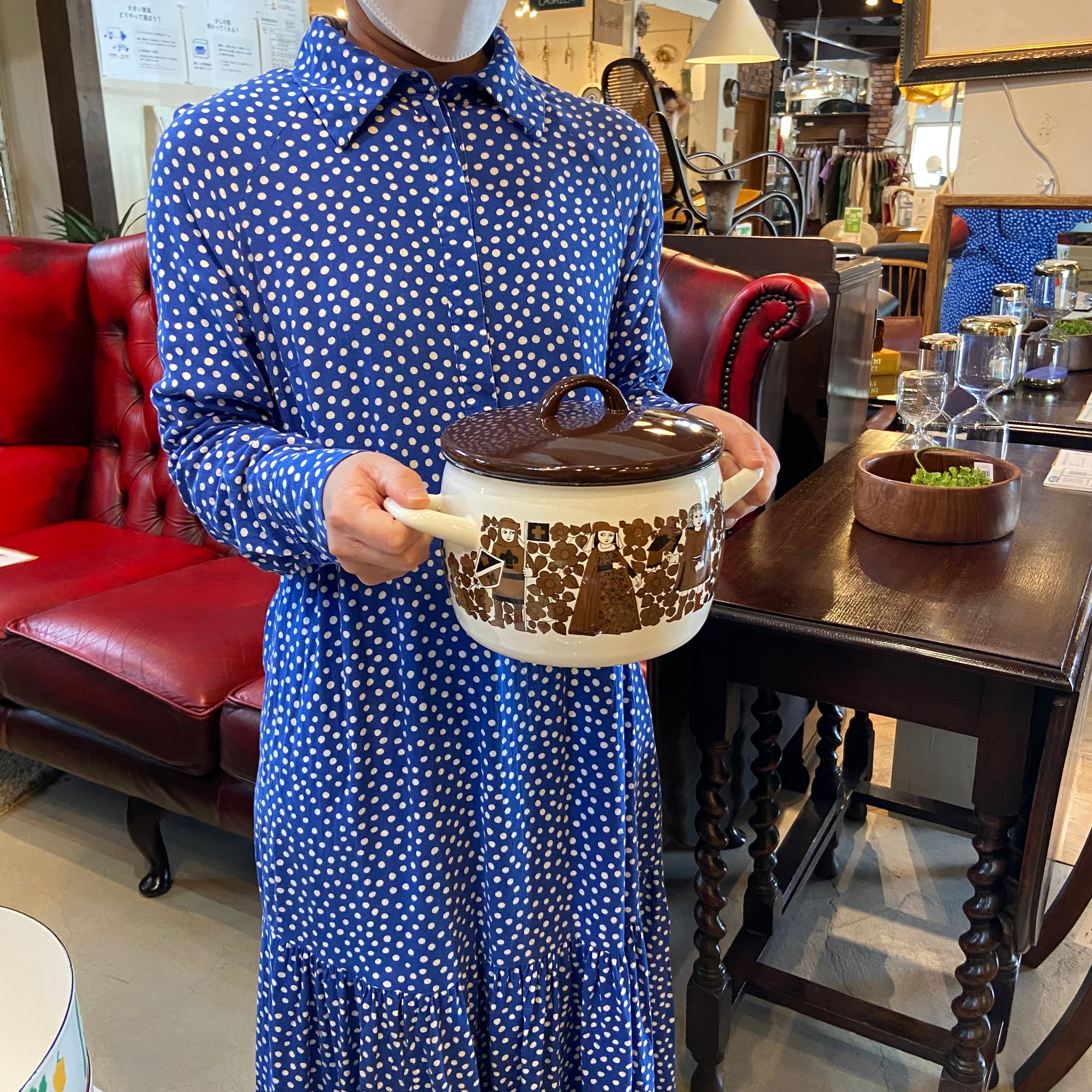 アラビア・フィネル / ARABIA・FINEL 騎士柄 両手鍋 カイ・フランク ヴィンテージ