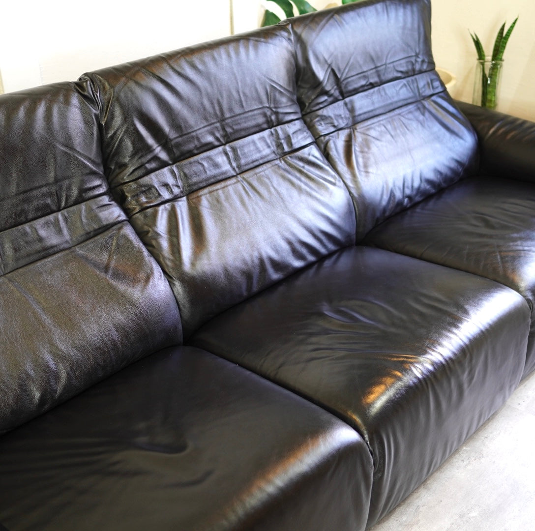 フクラ / HUKLA リストン コンビネーション ソファ 3人掛け 本革 セパレート