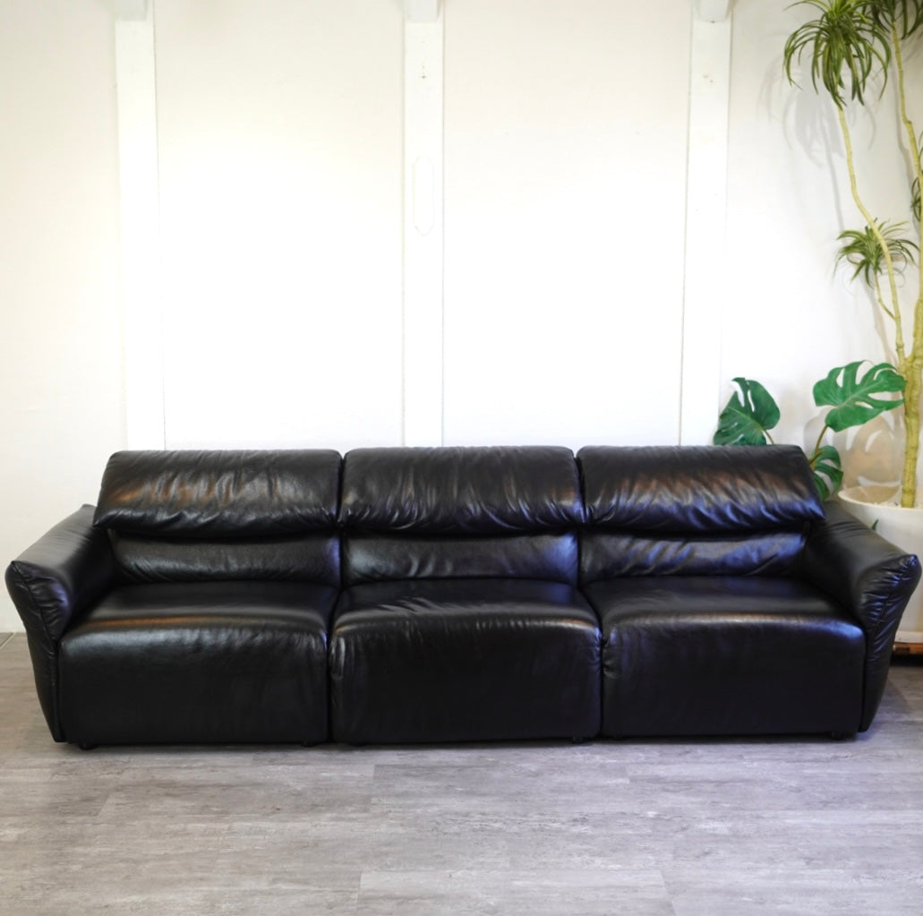 フクラ / HUKLA リストン コンビネーション ソファ 3人掛け 本革 セパレート