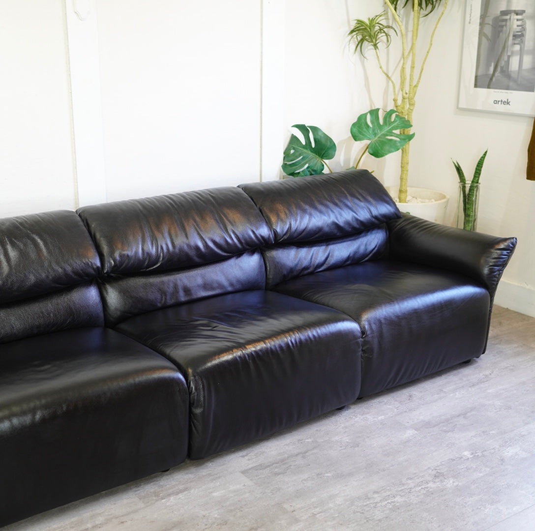 フクラ / HUKLA リストン コンビネーション ソファ 3人掛け 本革 セパレート