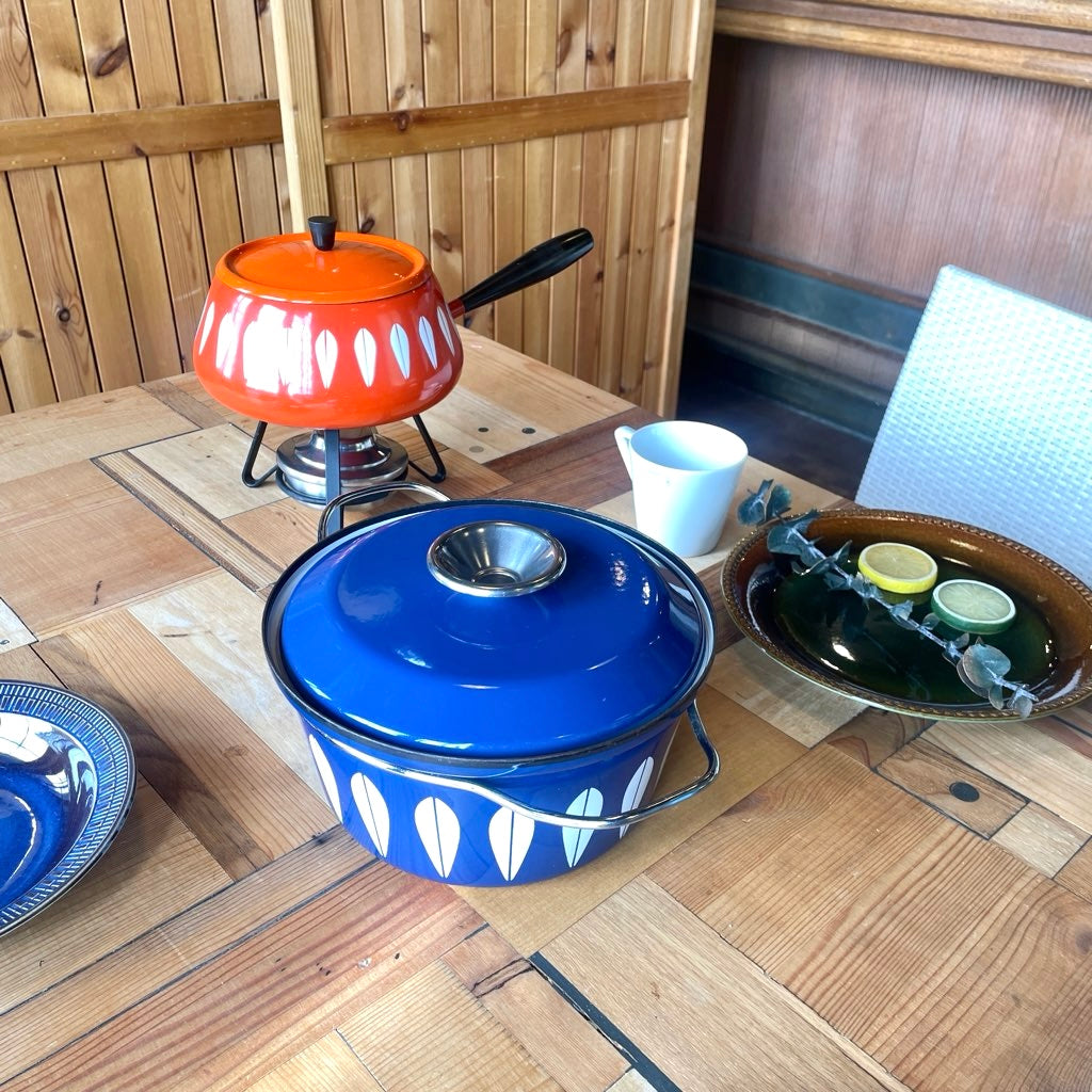 キャサリンホルム / Cathrineholm ロータス / Lotusシリーズ 両手鍋 ブルー 青 ヴィンテージ