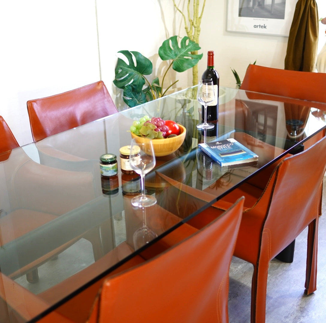 カッシーナ / Cassina 6 TABLE TUBE D’AVION LC6テーブル ガラス ダイニングテーブル ル・コルビュジェ
