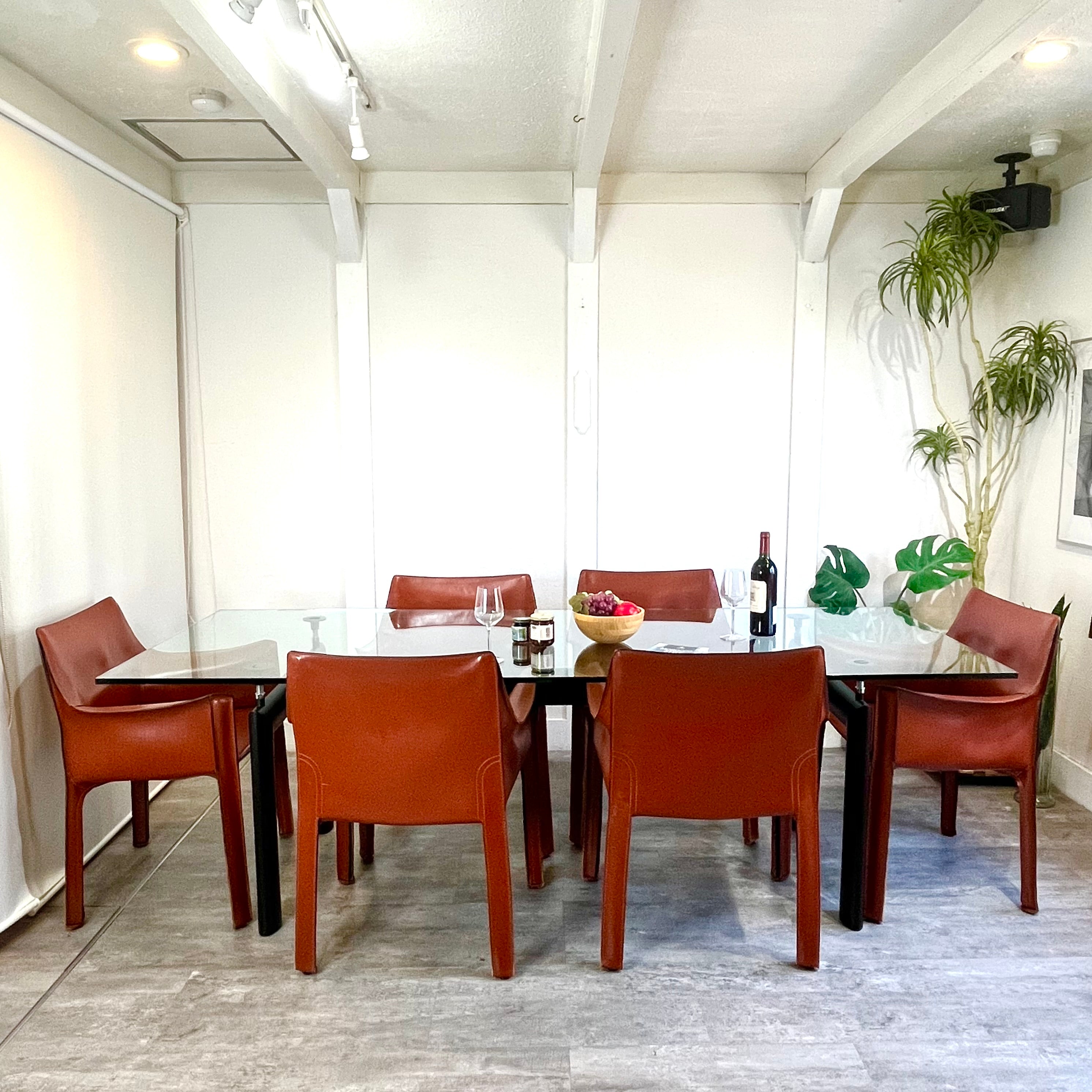 カッシーナ / Cassina 6 TABLE TUBE D’AVION LC6テーブル ガラス ダイニングテーブル ル・コルビュジェ
