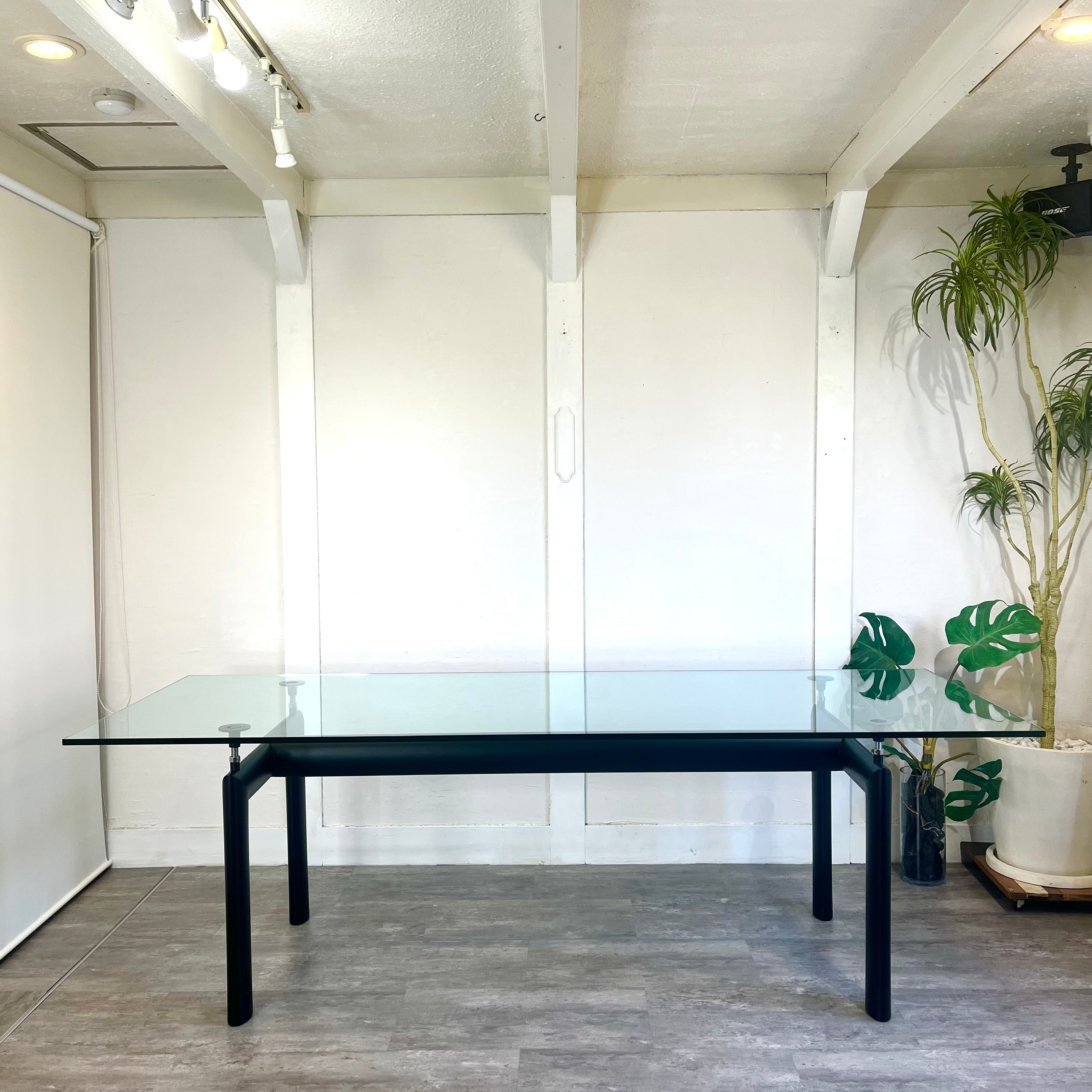 カッシーナ / Cassina 6 TABLE TUBE D’AVION LC6テーブル ガラス ダイニングテーブル ル・コルビュジェ