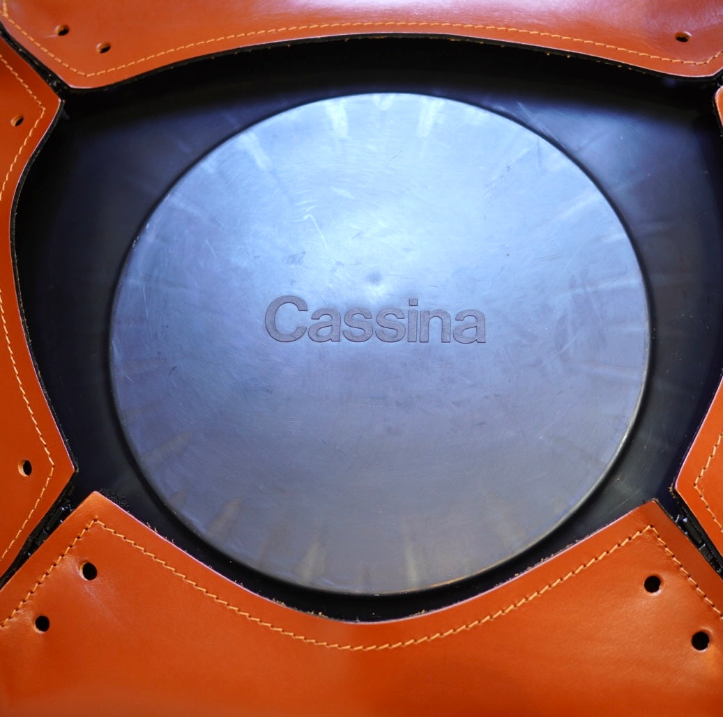 カッシーナ / Cassina キャブ / CAB アームチェア 413  赤茶 マリオ・ベリーニ
