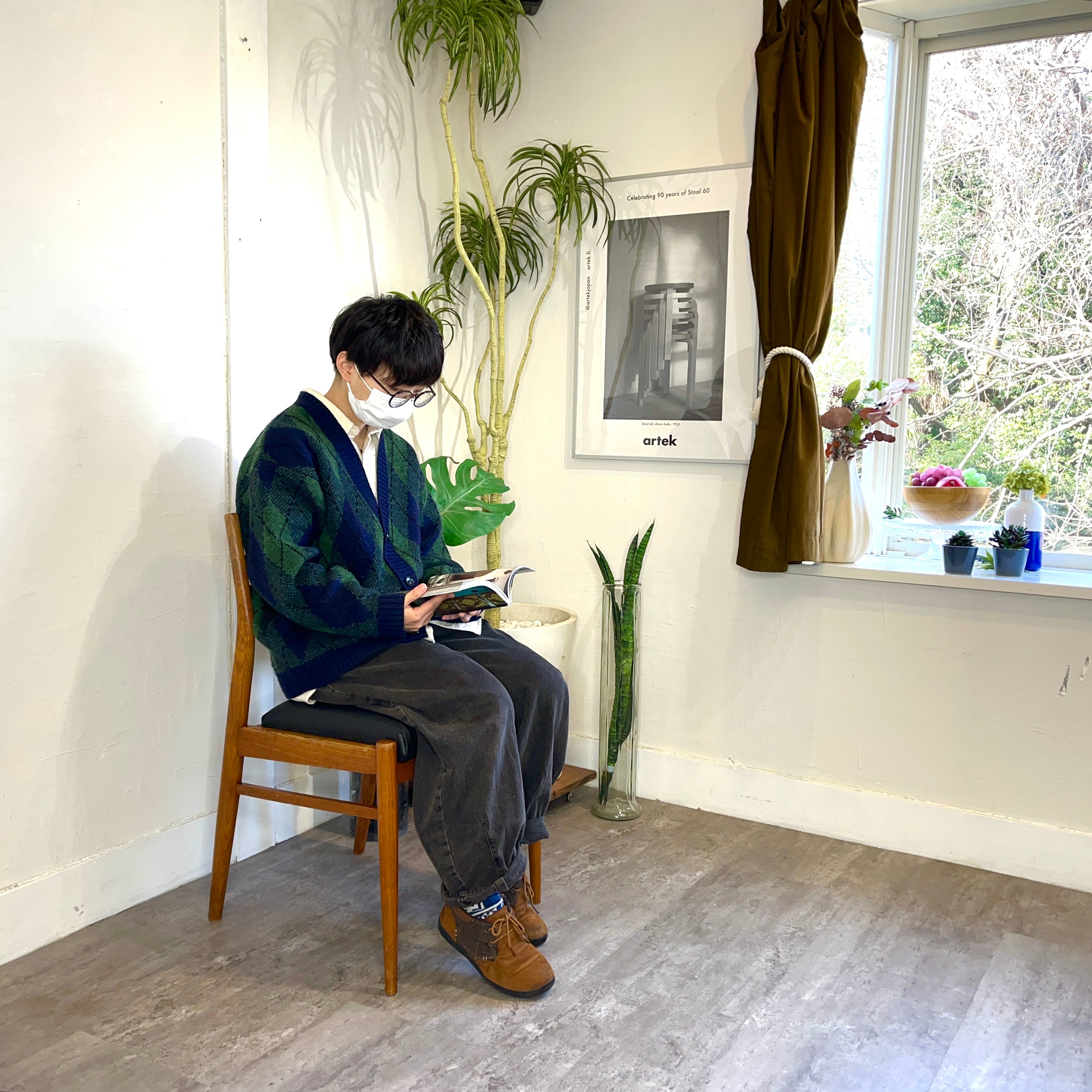 ジャパンヴィンテージ ダイニングチェア 北欧スタイル ナラ無垢材