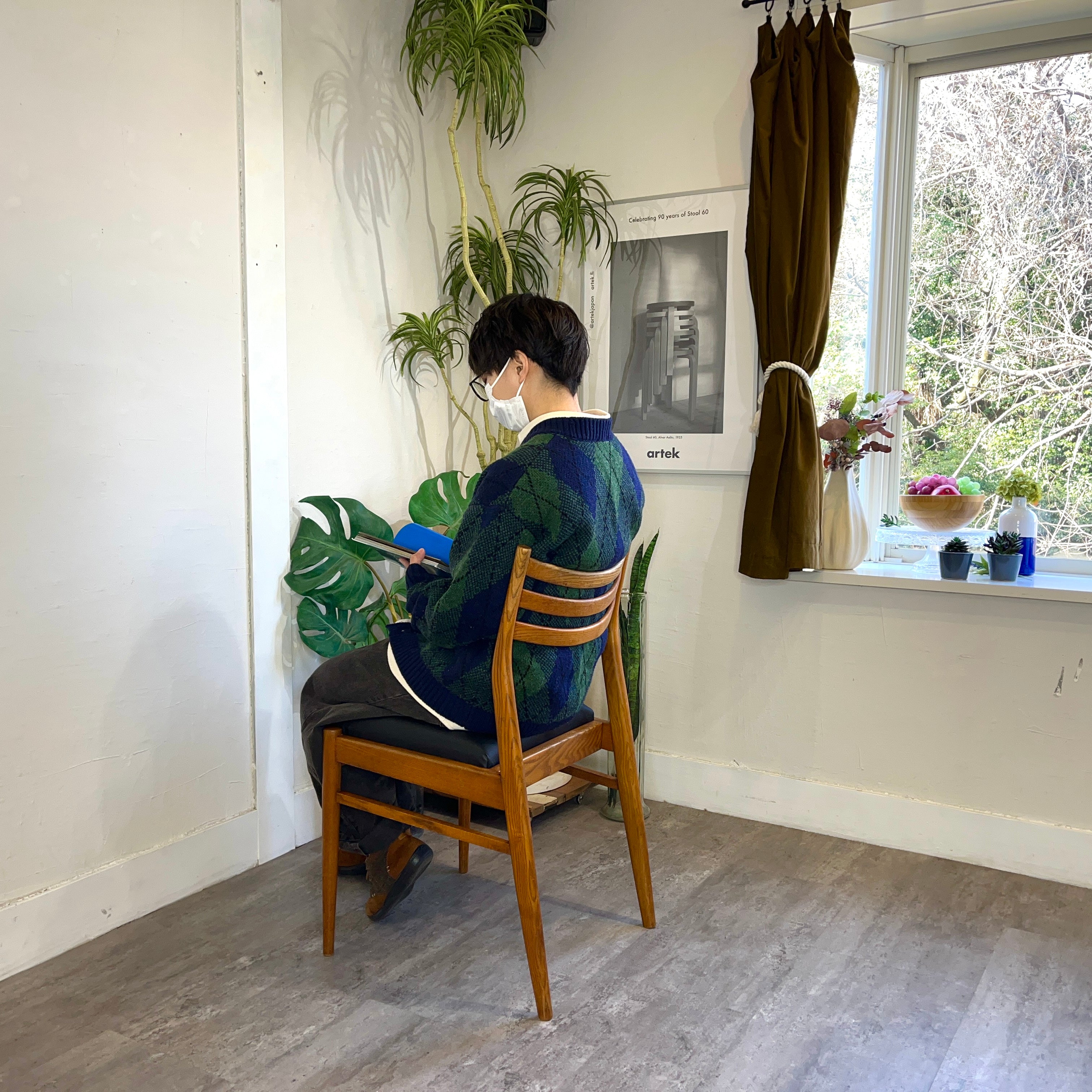 ジャパンヴィンテージ ダイニングチェア 北欧スタイル ナラ無垢材