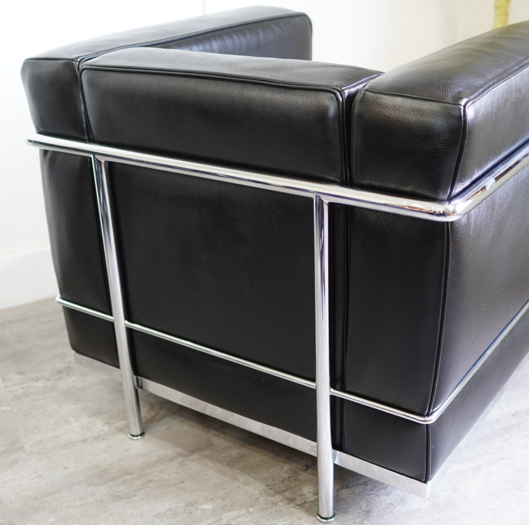 カッシーナ / Cassina LC2 1人掛けソファ ブラック ル・コルビュジェ 本革