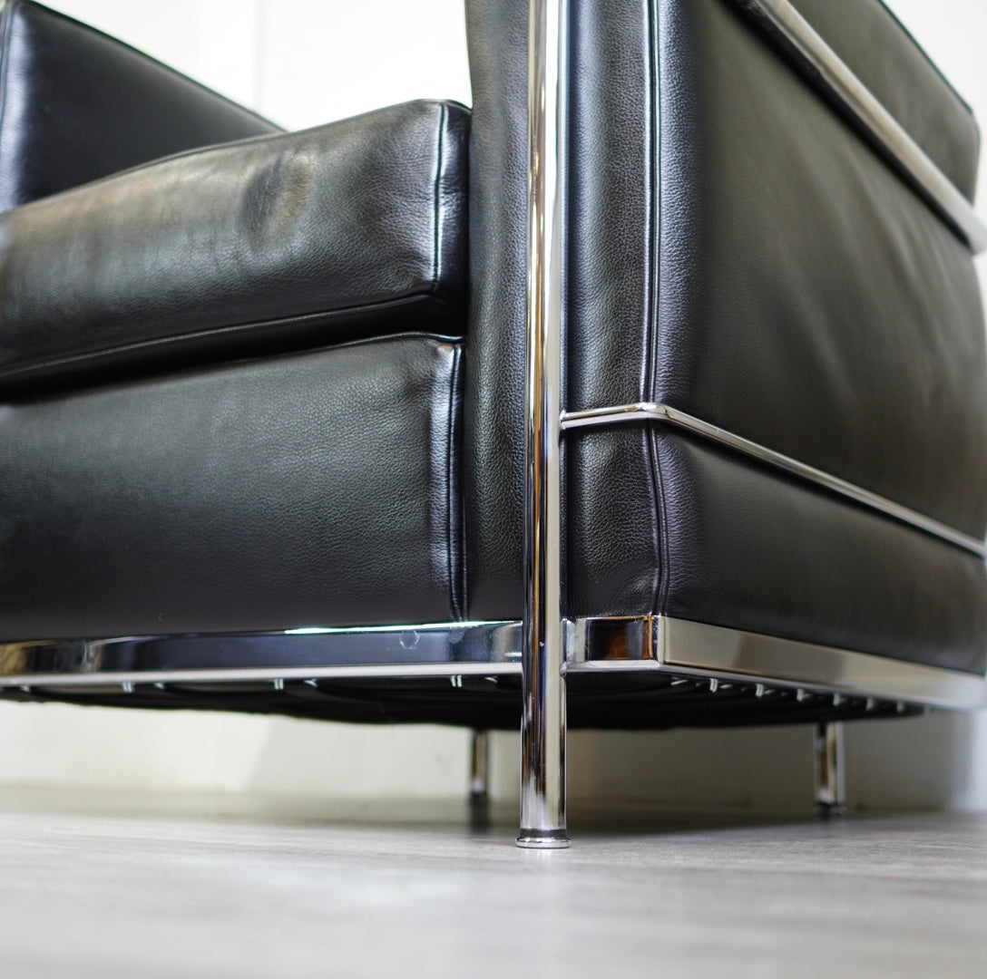 カッシーナ / Cassina LC2 1人掛けソファ ブラック ル・コルビュジェ 本革