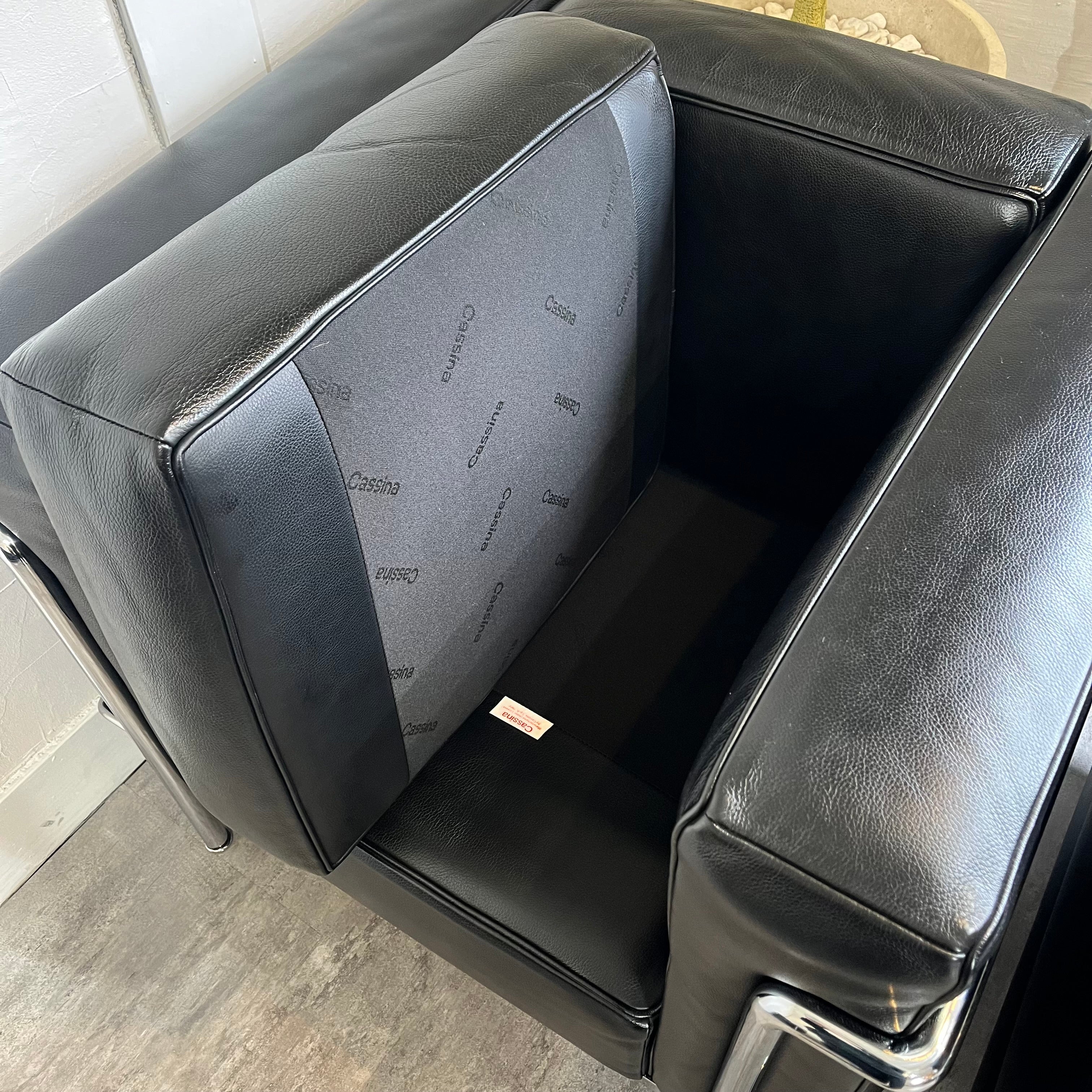 カッシーナ / Cassina LC2 1人掛けソファ ブラック ル・コルビュジェ 本革