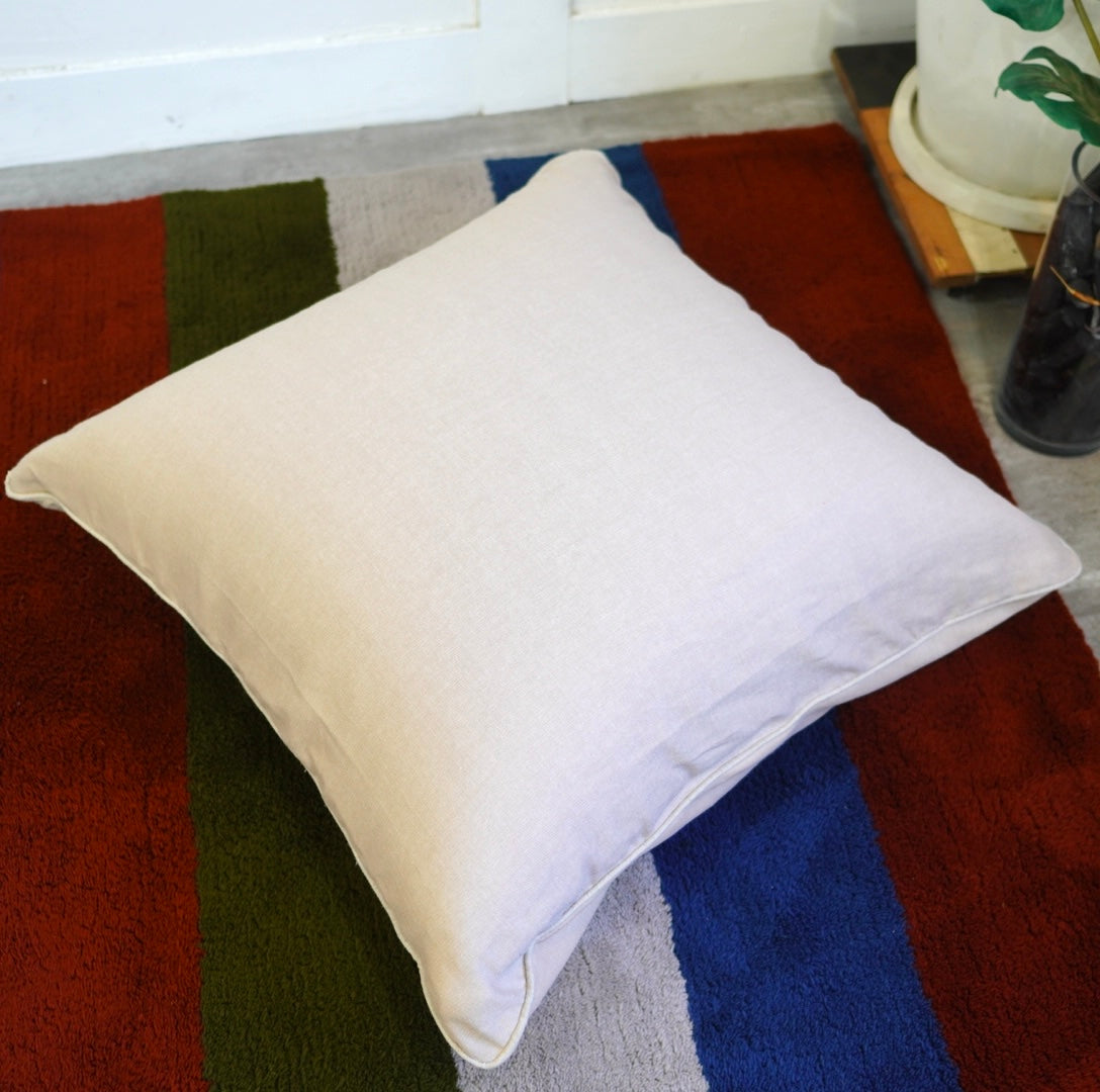 羽毛100% 大きなクッション 75×75 リサイクルダウン&フェザー 羽毛布団から再生100%リサイクル