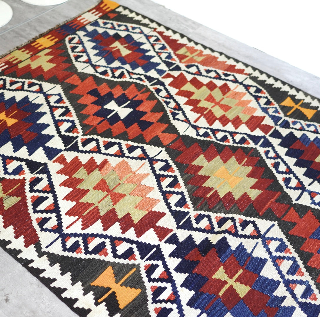 オールドキリム キリムラグ トルコ絨毯 手織り ヴィンテージ