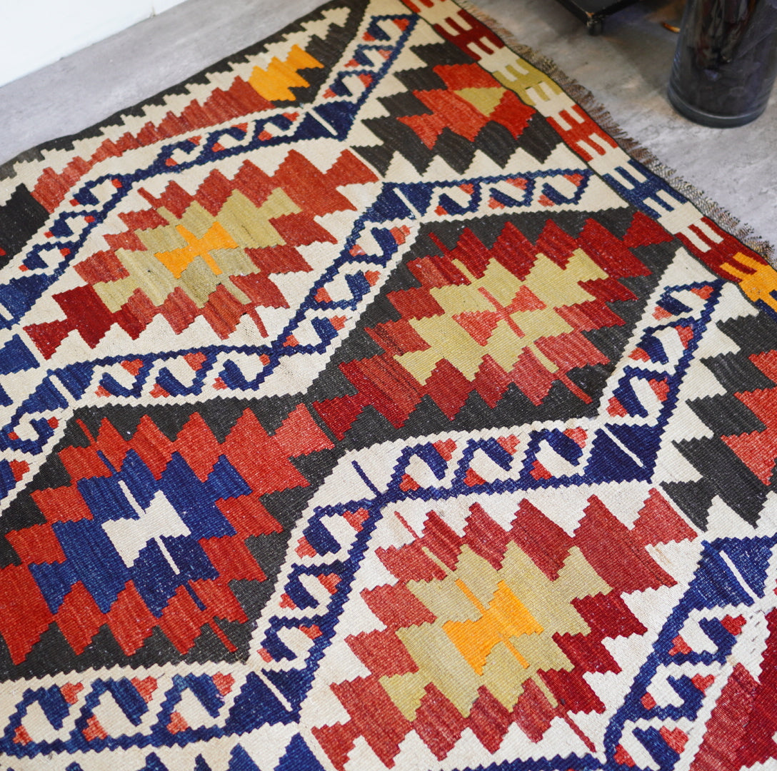 オールドキリム キリムラグ トルコ絨毯 手織り ヴィンテージ