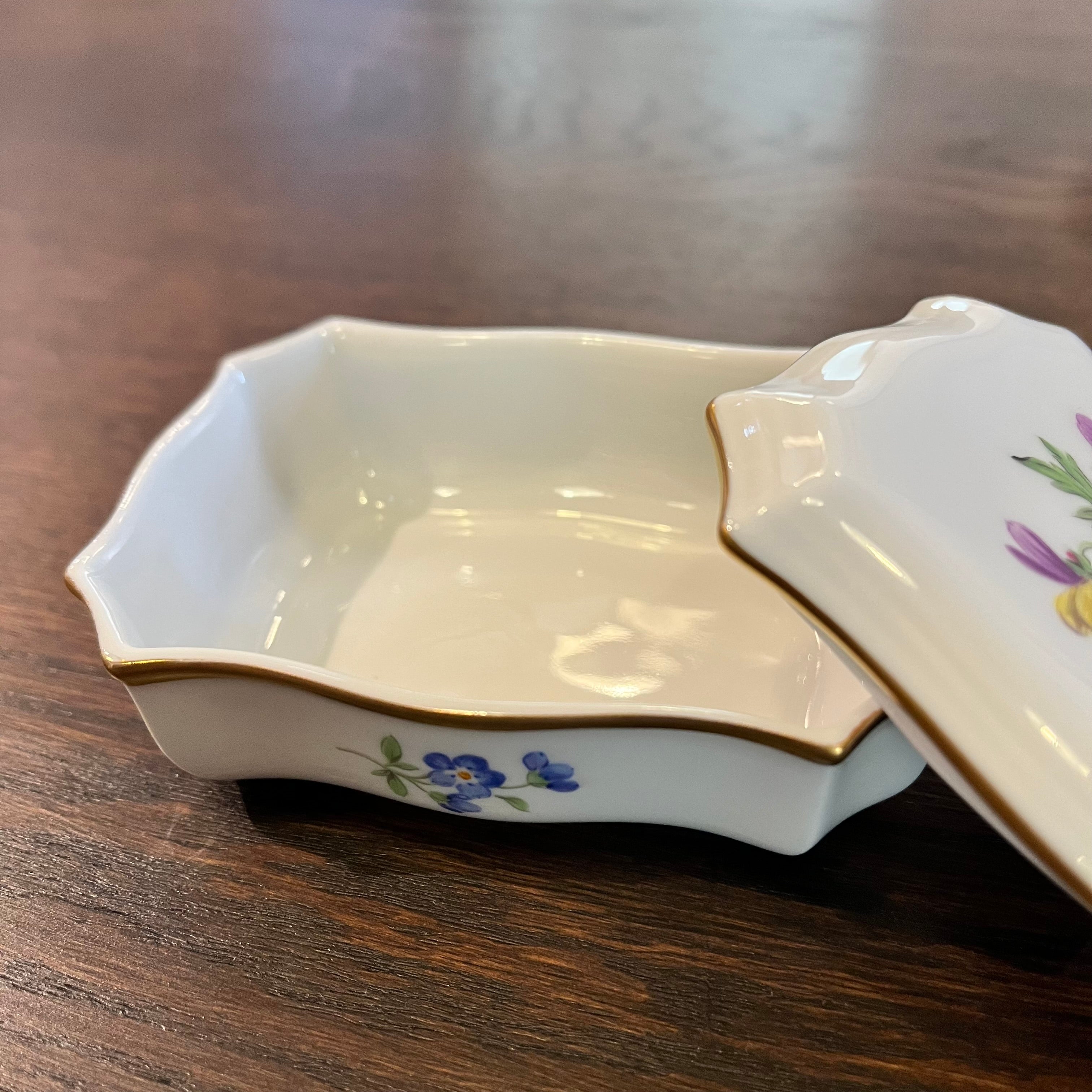 マイセン / Meissen 小物入れ スミレ 花