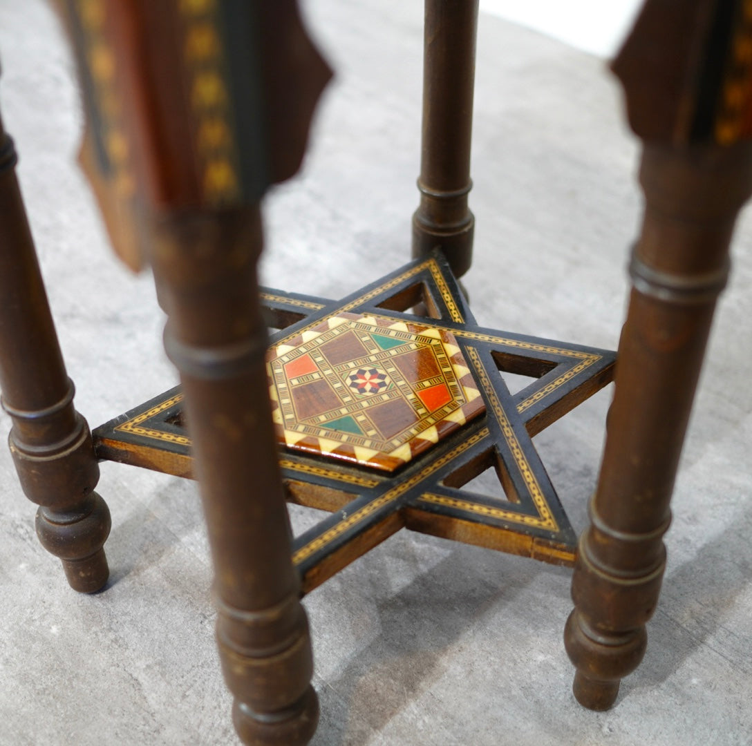 スペイン グラナダ 寄木細工 六角形 サイドテーブル