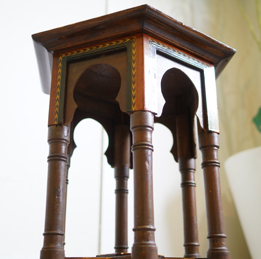 スペイン グラナダ 寄木細工 六角形 サイドテーブル