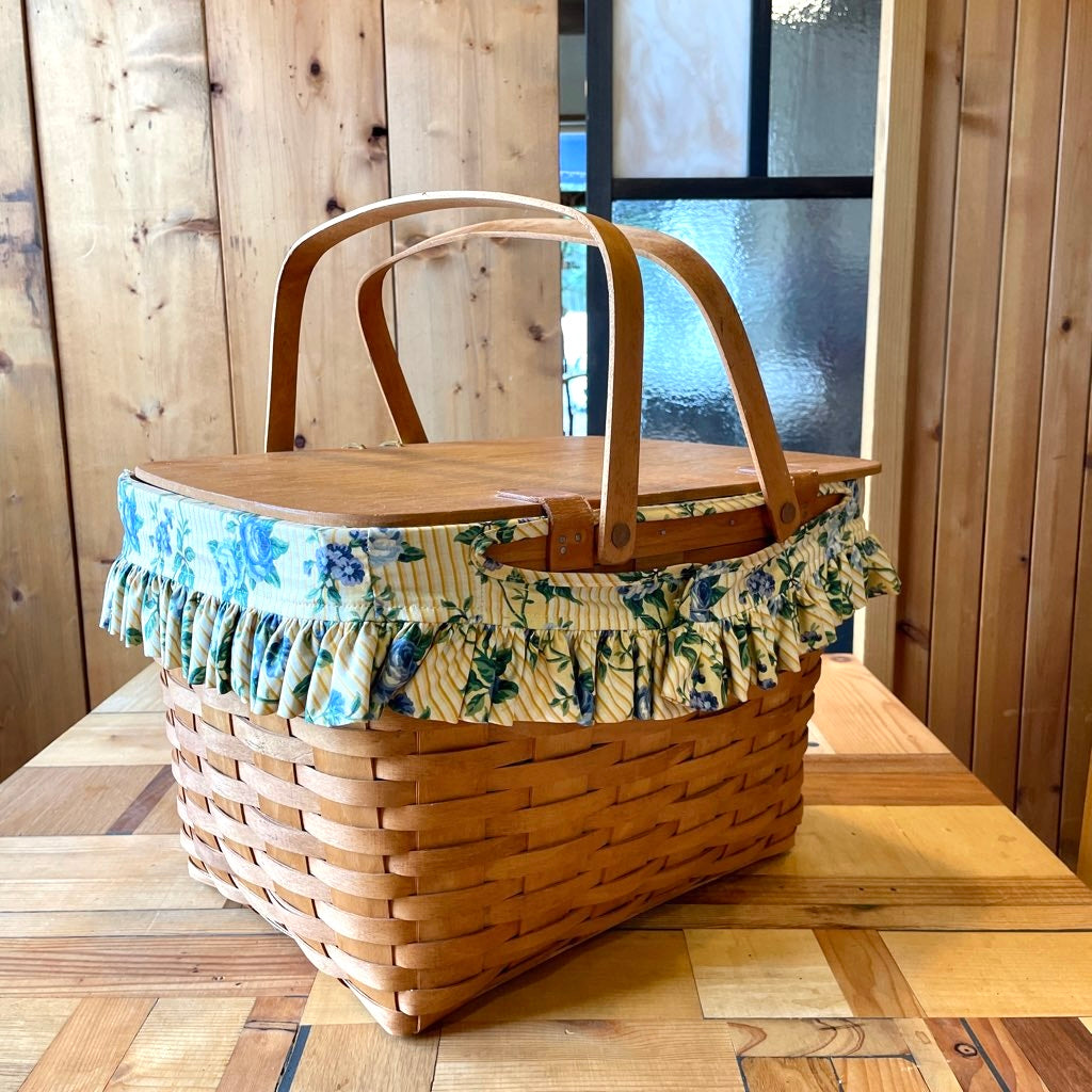 ロンガバーガー/Longaberger バスケット【4】 蓋付きかご ヴィンテージ カントリー