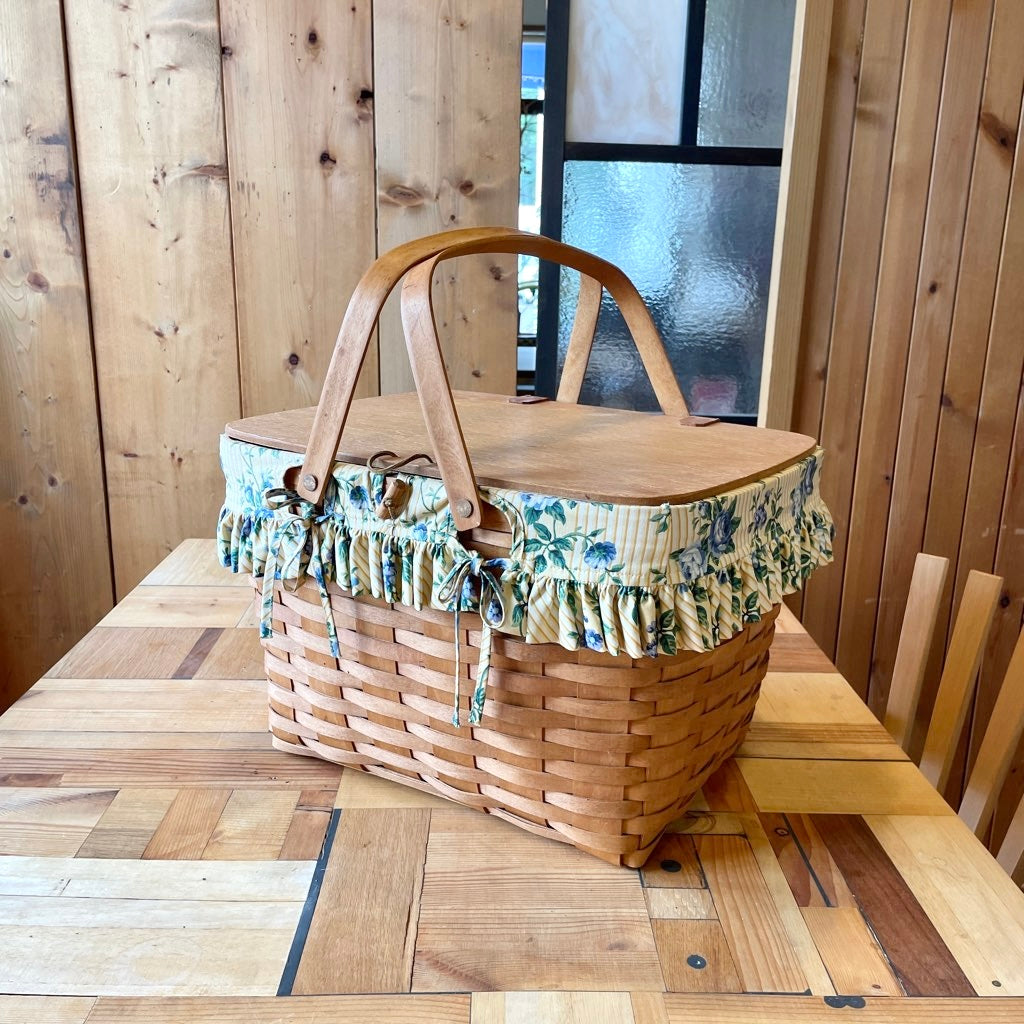 ロンガバーガー/Longaberger バスケット【4】 蓋付きかご ヴィンテージ カントリー