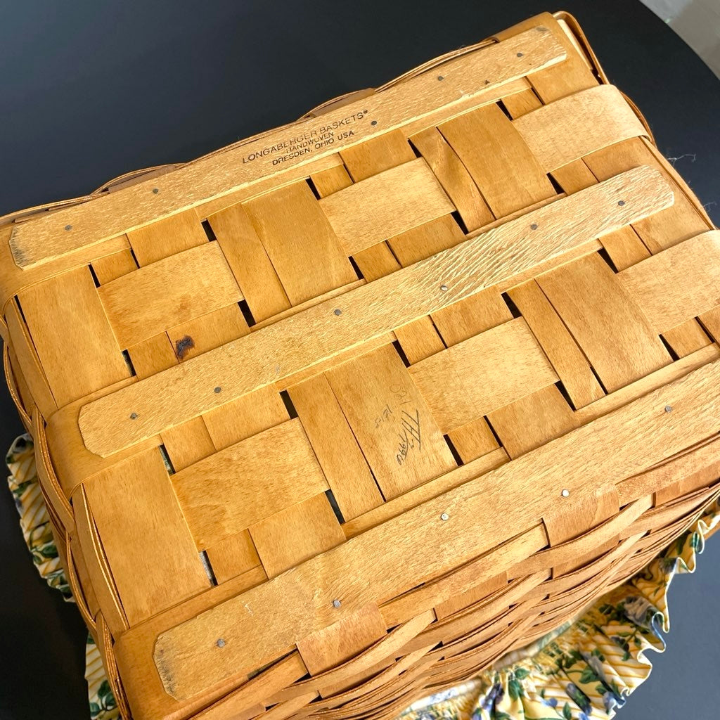 ロンガバーガー/Longaberger バスケット【4】 蓋付きかご ヴィンテージ カントリー