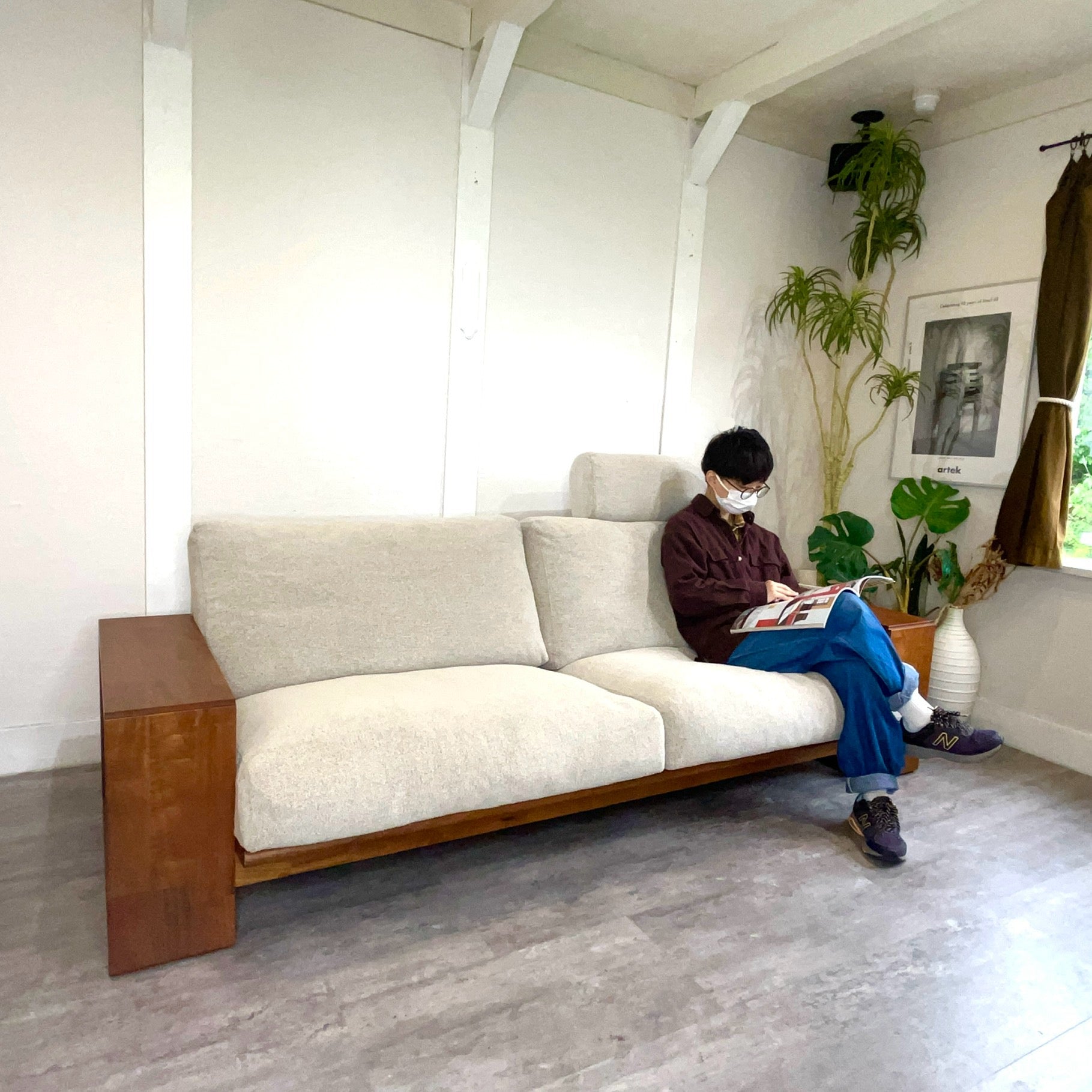 ソース / source プーロ / PURO ソファ224 ヘッドレスト付き 展示品
