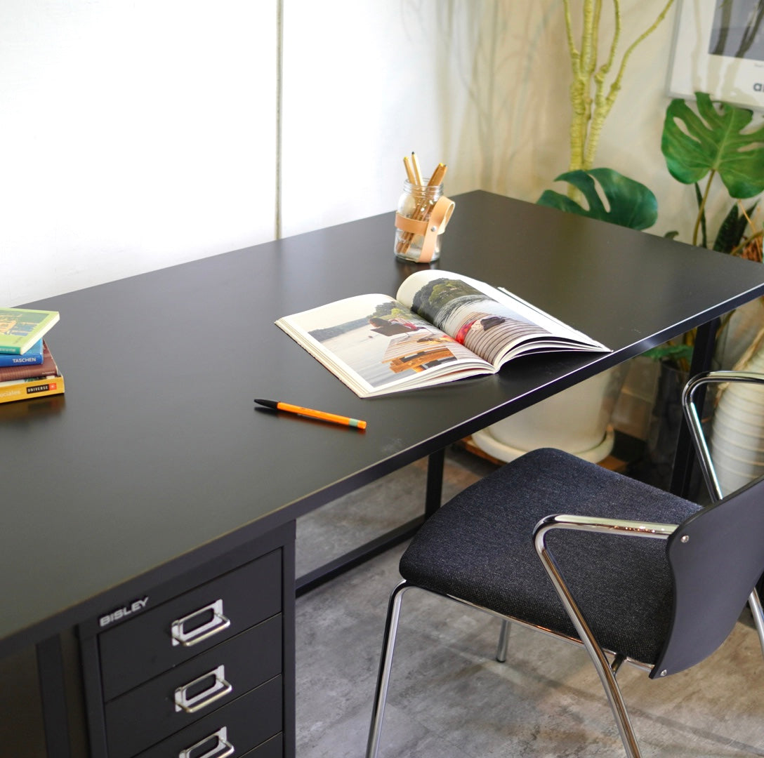 ビスレー / BISLEY オーダーメイドデスク Lフット600 メラミン天板 イギリス