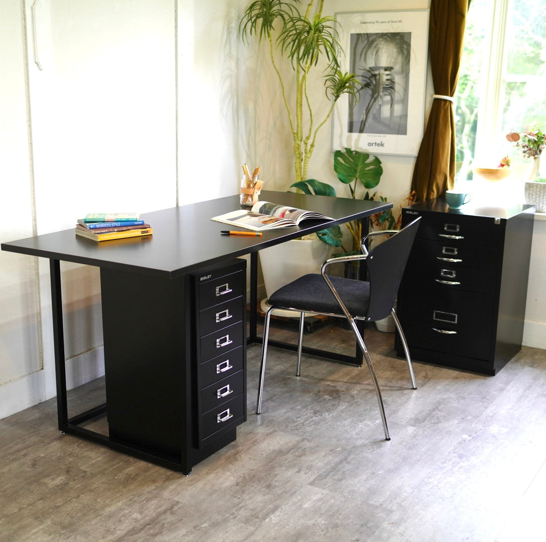 ビスレー / BISLEY オーダーメイドデスク Lフット600 メラミン天板 イギリス