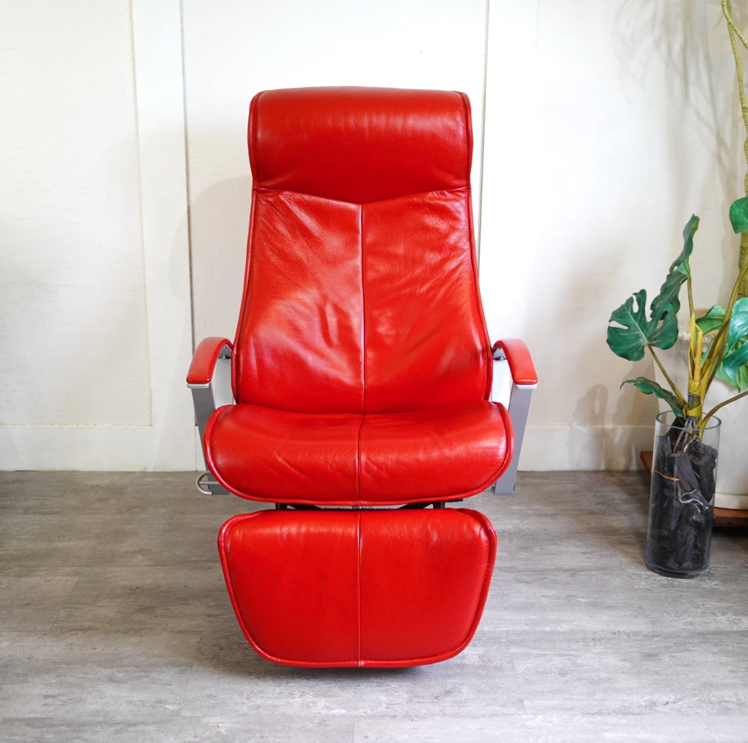 ケベ / KEBE リクライニングチェア フットレスト付 デンマーク