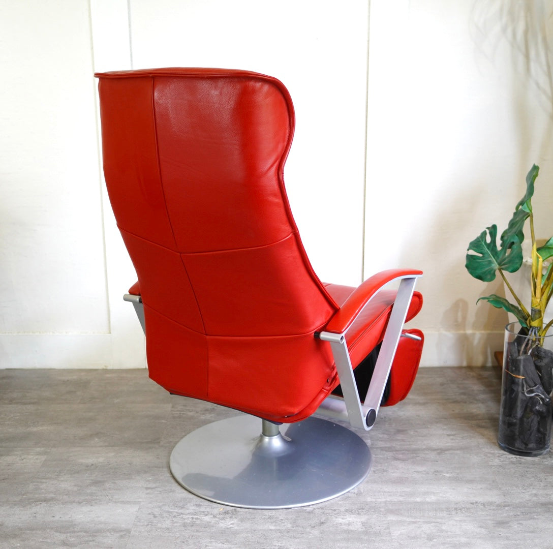 ケベ / KEBE リクライニングチェア フットレスト付 デンマーク