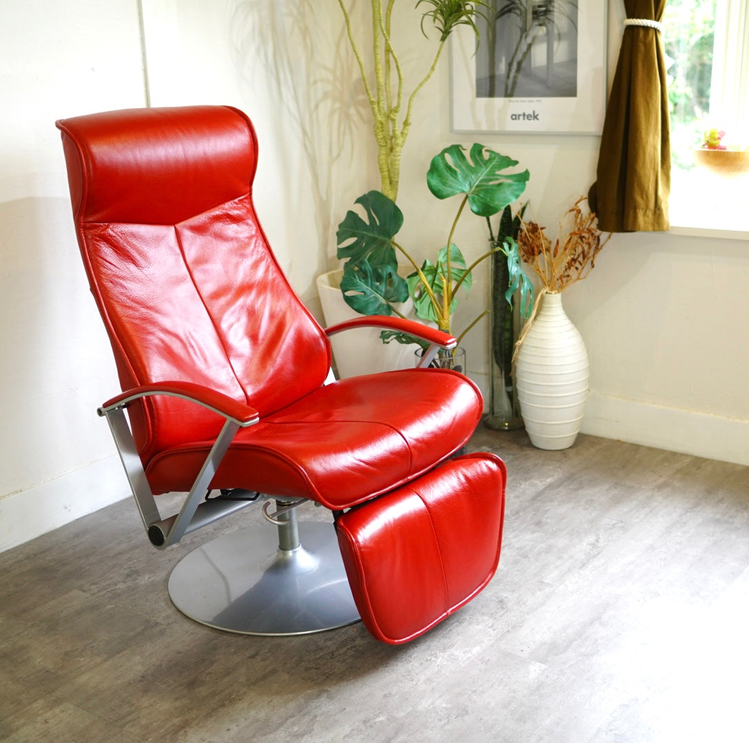 ケベ / KEBE リクライニングチェア フットレスト付 デンマーク