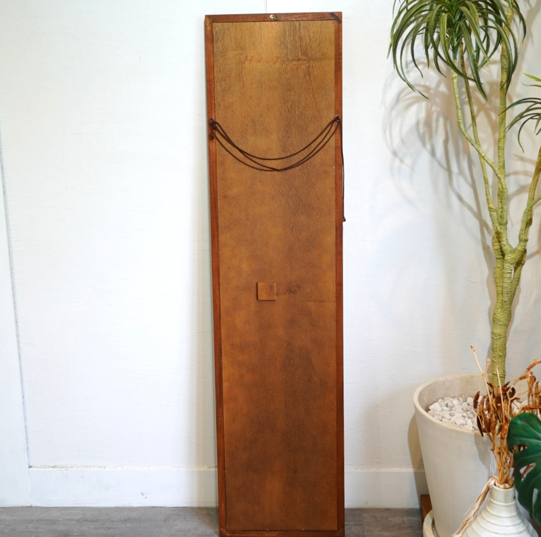 チークフレーム ヴィンテージミラー 鏡 姿見 150cm