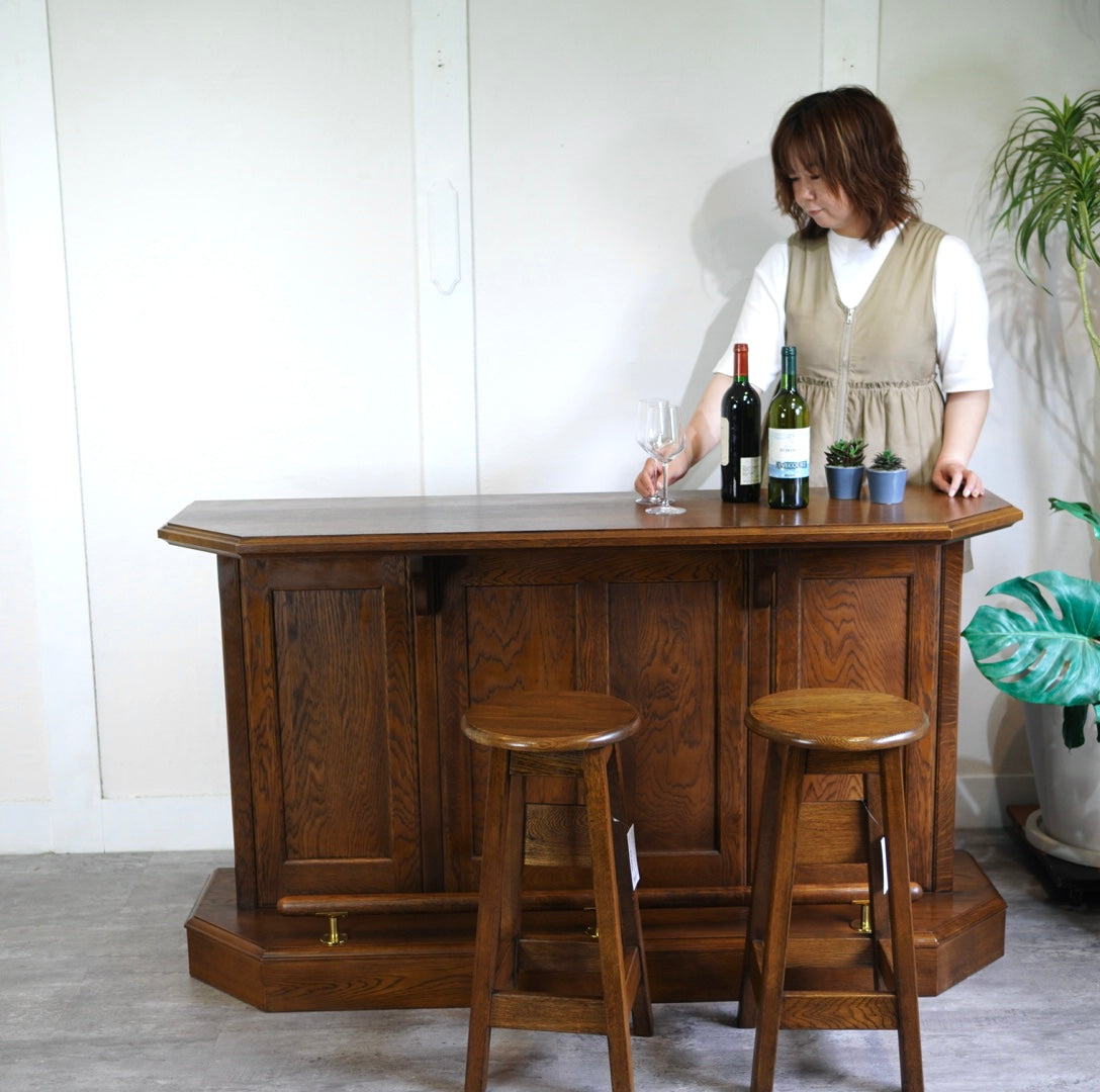 ナラ材 バーカウンター 作業台