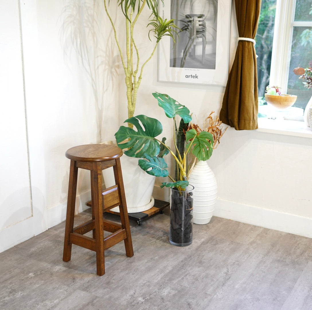 ナラ材 カウンタースツール ハイスツール