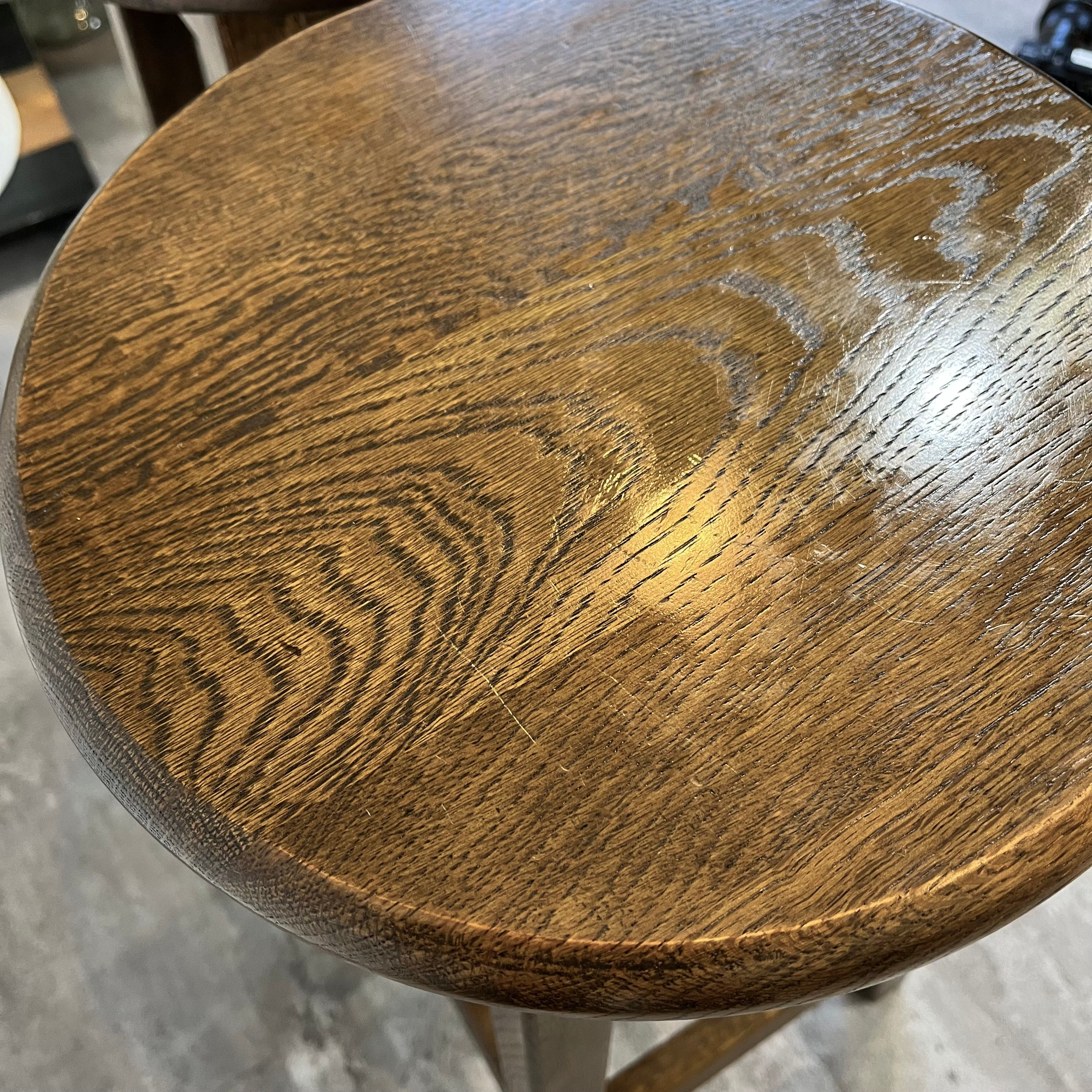 ナラ材 カウンタースツール ハイスツール