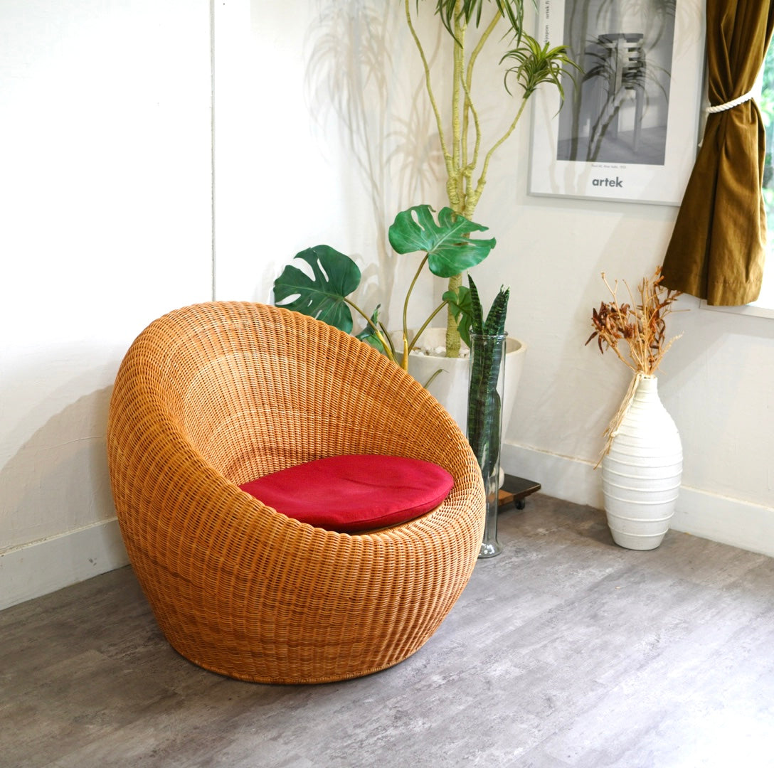 山川ラタン 剣持勇 アームレスチェア ヴィンテージ