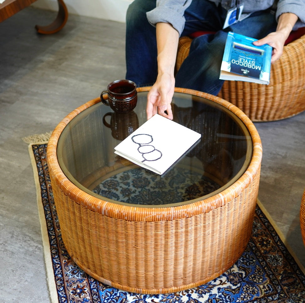 山川ラタン 剣持勇 センターテーブル ヴィンテージ